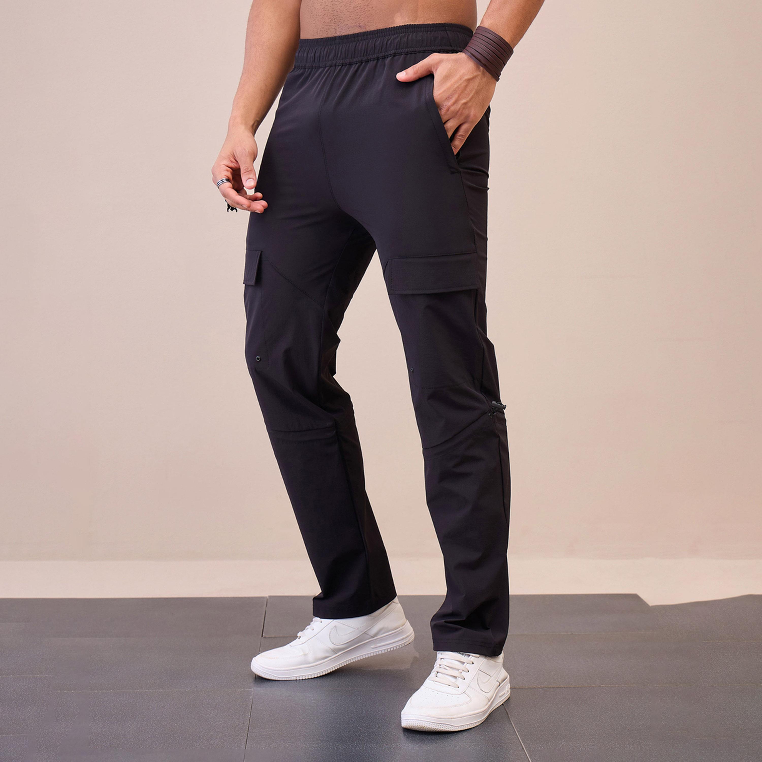 Mascln Sassafras X Styli Unisex Black Front Pocket Parachute Pants-men-clothing-bottoms-trousersandchinos-trousers-image-3