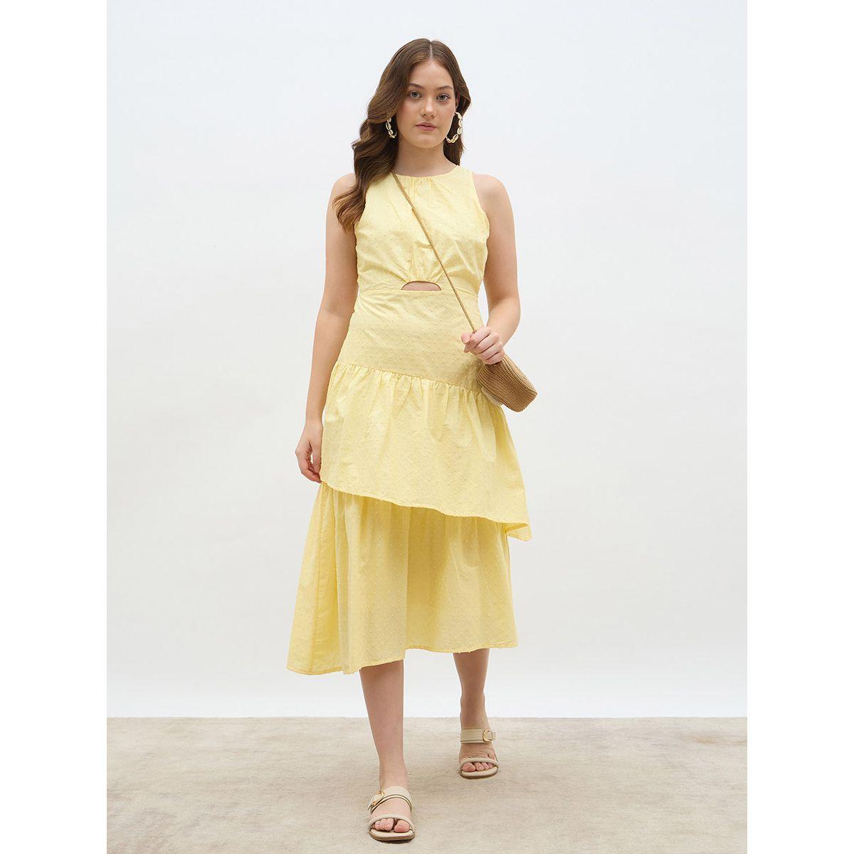 فستان ميدي سادة بلا أكمام مع طبقات-women-clothing-dresses-image-1
