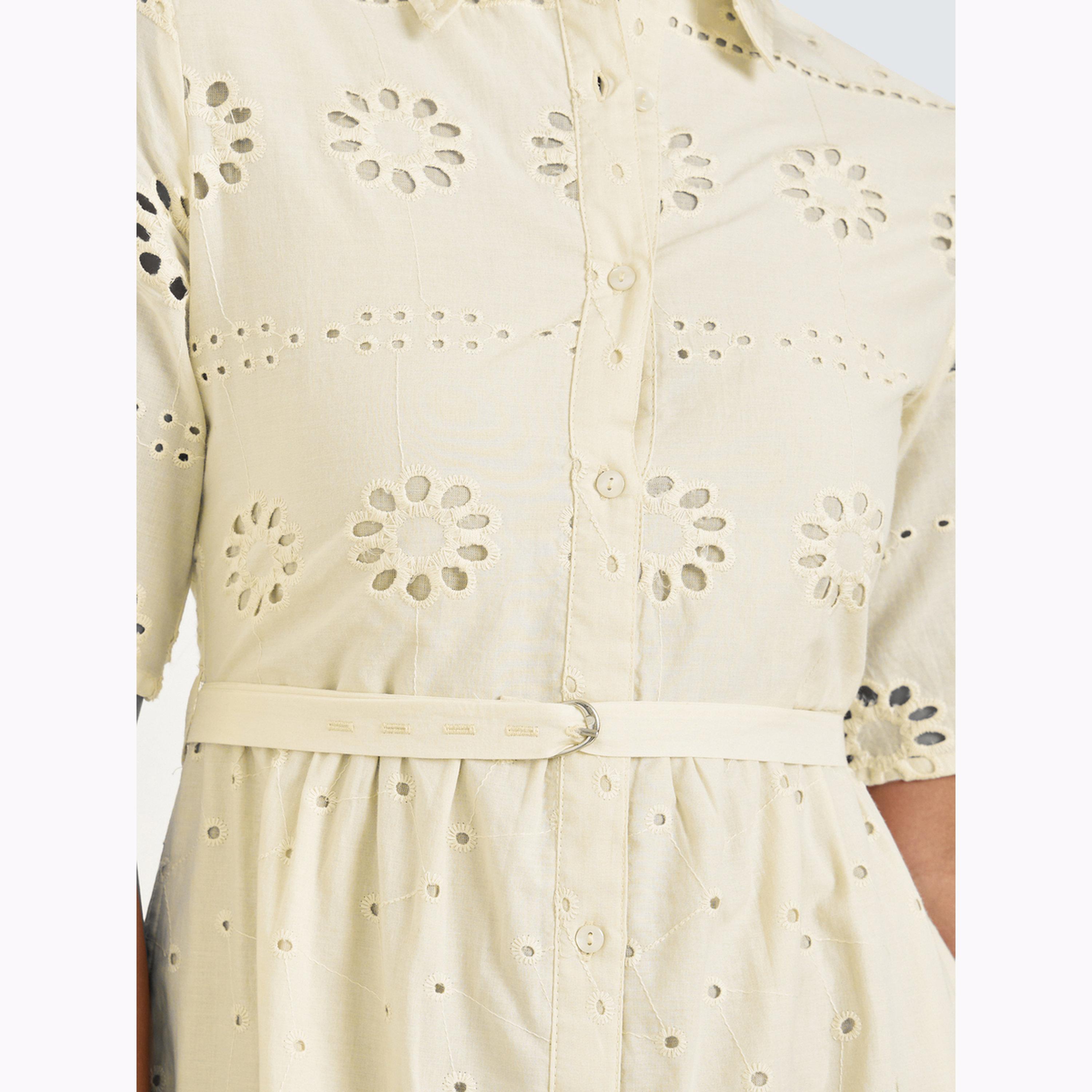 فستان قصير بياقة قميص وتفاصيل شيفلي-women-clothing-dresses-image-5
