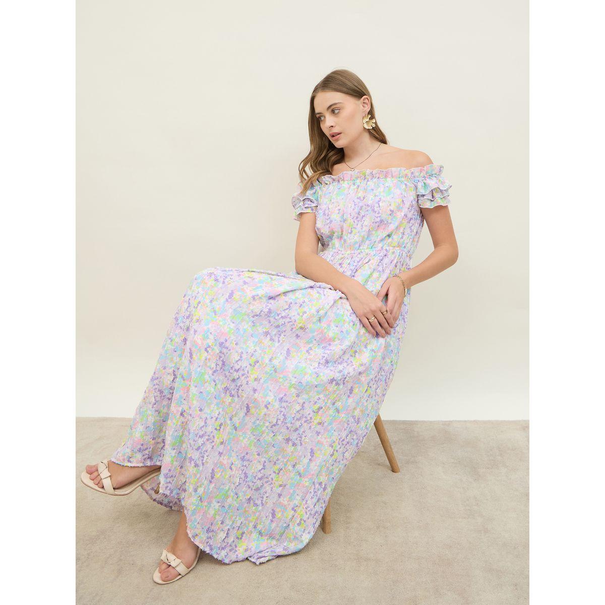 Styli Floral Printed Off Shoulder Midi Dress-women-clothing-dresses-image-6
