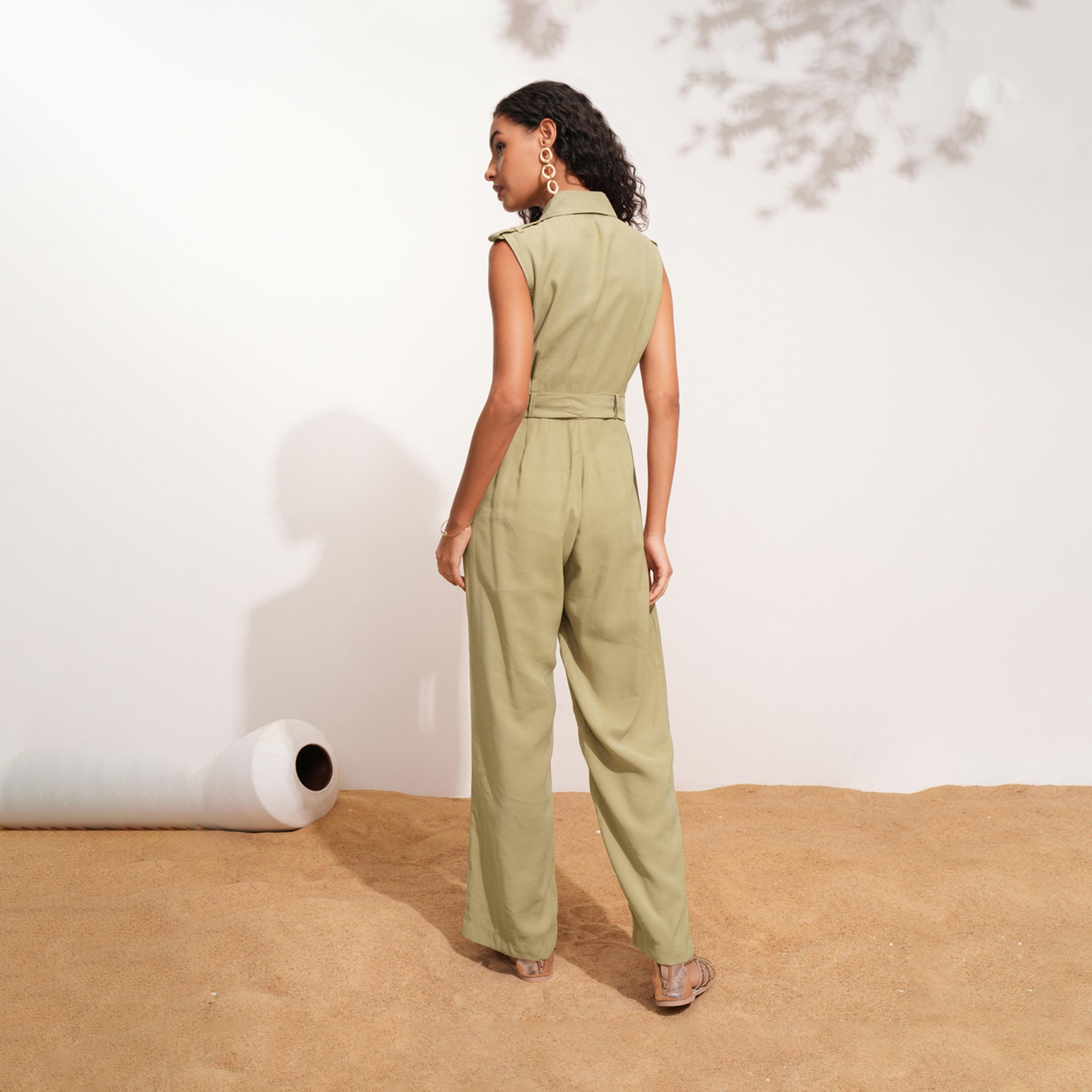 طوكيو توكيز - جمبسوت سادة بدون أكمام مع حزام-women-clothing-jumpsuits-image-4
