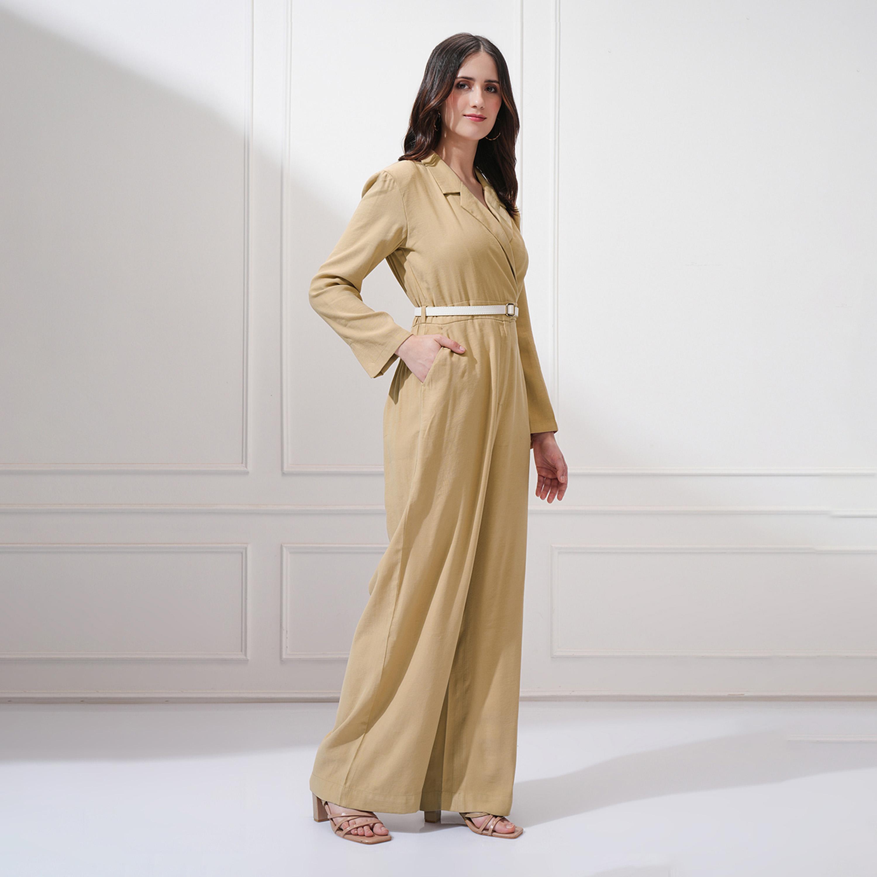 Tokyo Talkies X Styli Solid Notch Label Neck Straight Leg Jumpsuit-women-clothing-jumpsuits-image-1