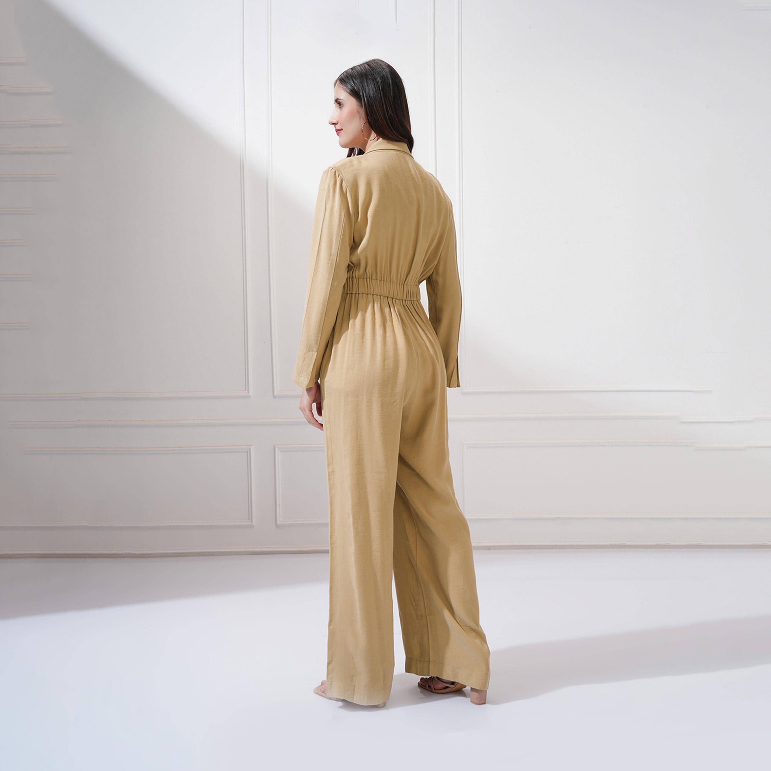 Tokyo Talkies X Styli Solid Notch Label Neck Straight Leg Jumpsuit-women-clothing-jumpsuits-image-4