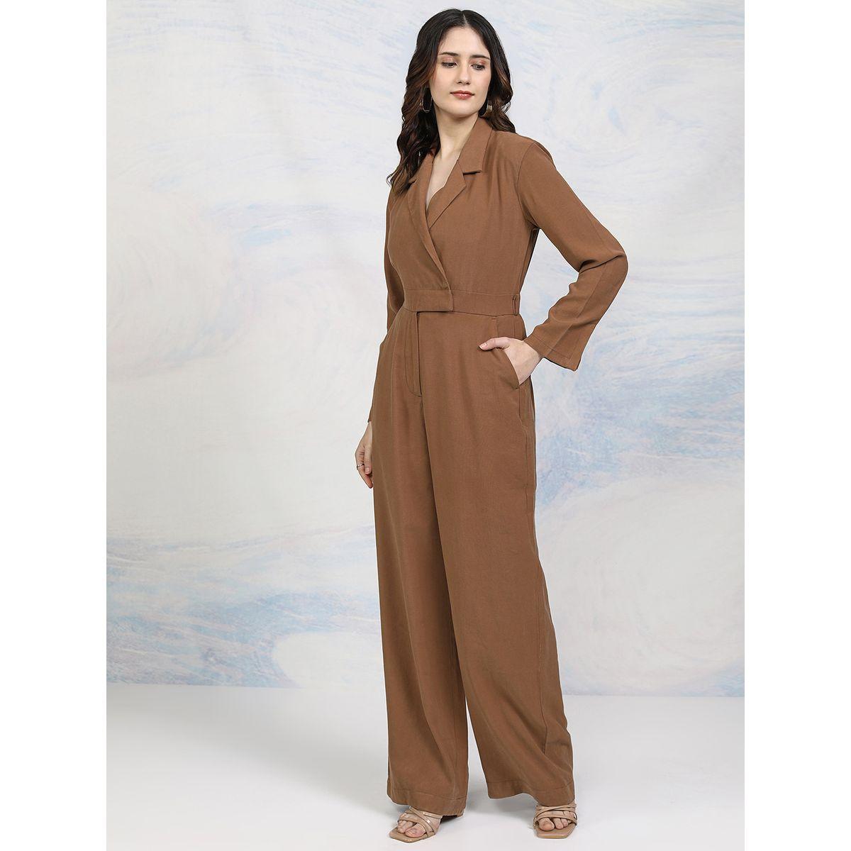 Tokyo Talkies X Styli Solid Straight Leg Collared Jumpsuit with Belt-women-clothing-jumpsuits-image-2