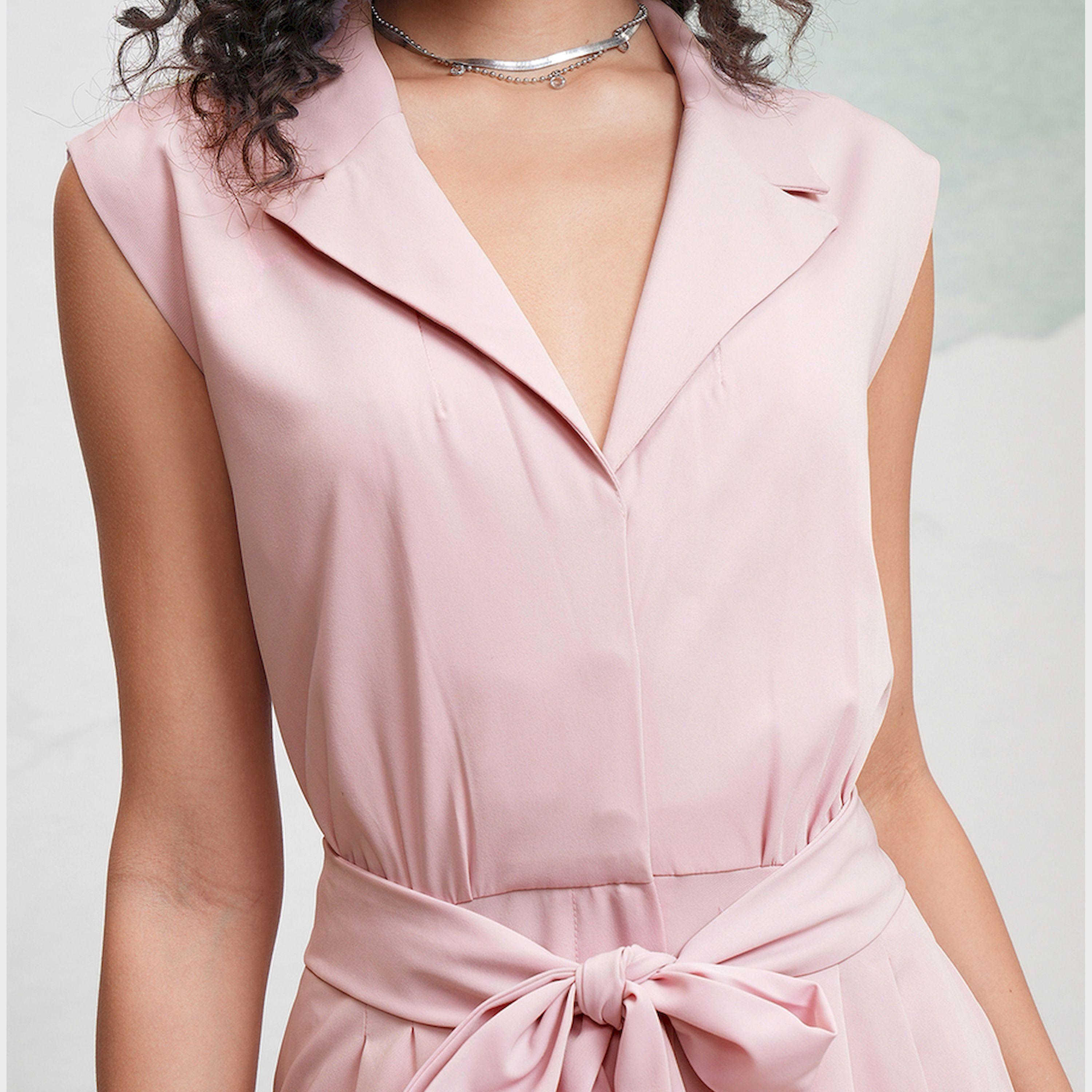 طوكيو توكيز - جمبسوت سادة برباط على الخصر وساق واسعة-women-clothing-jumpsuits-image-6
