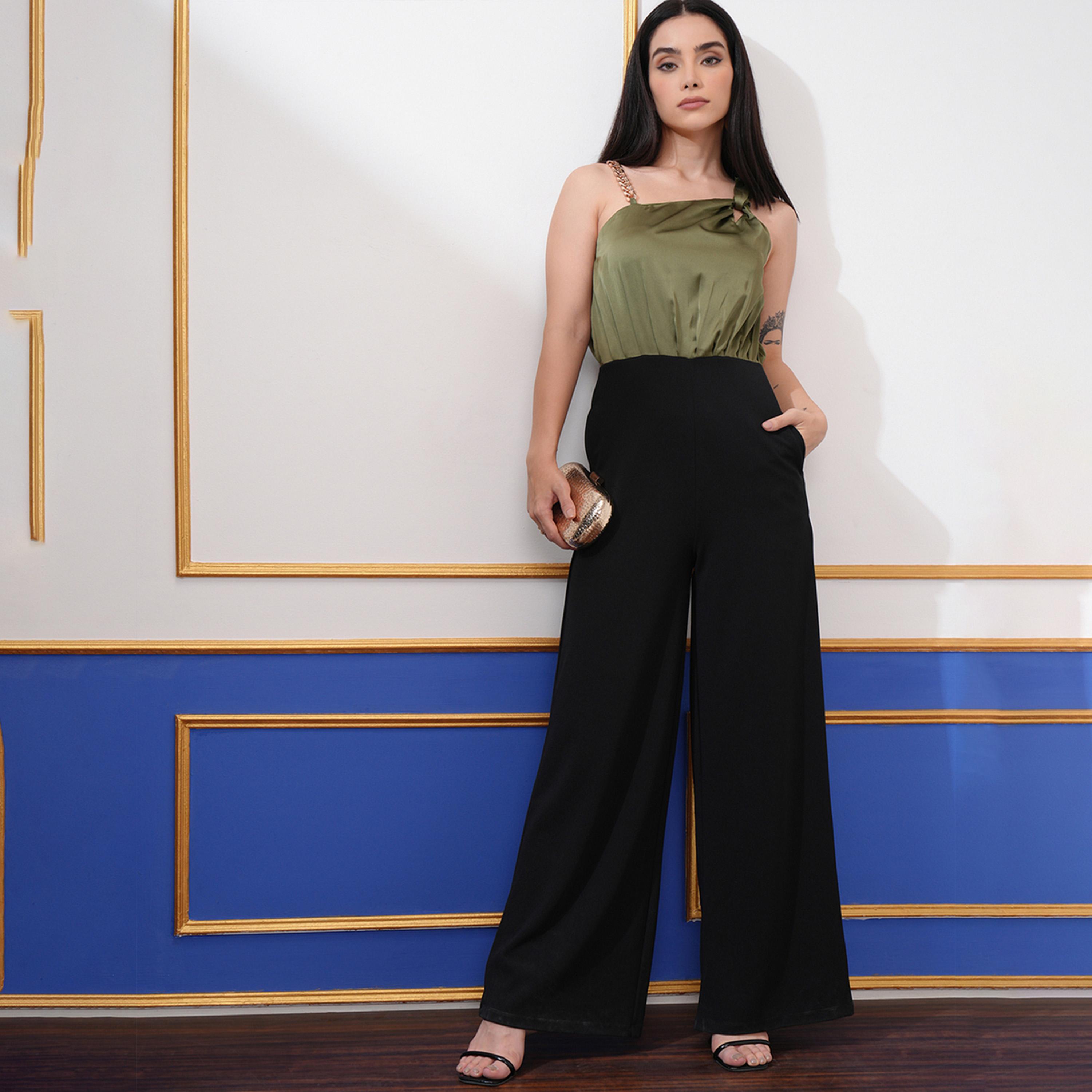 Tokyo Talkies X Styli Color Block One Shoulder Neck Jumpsuit-women-clothing-jumpsuits-image-1