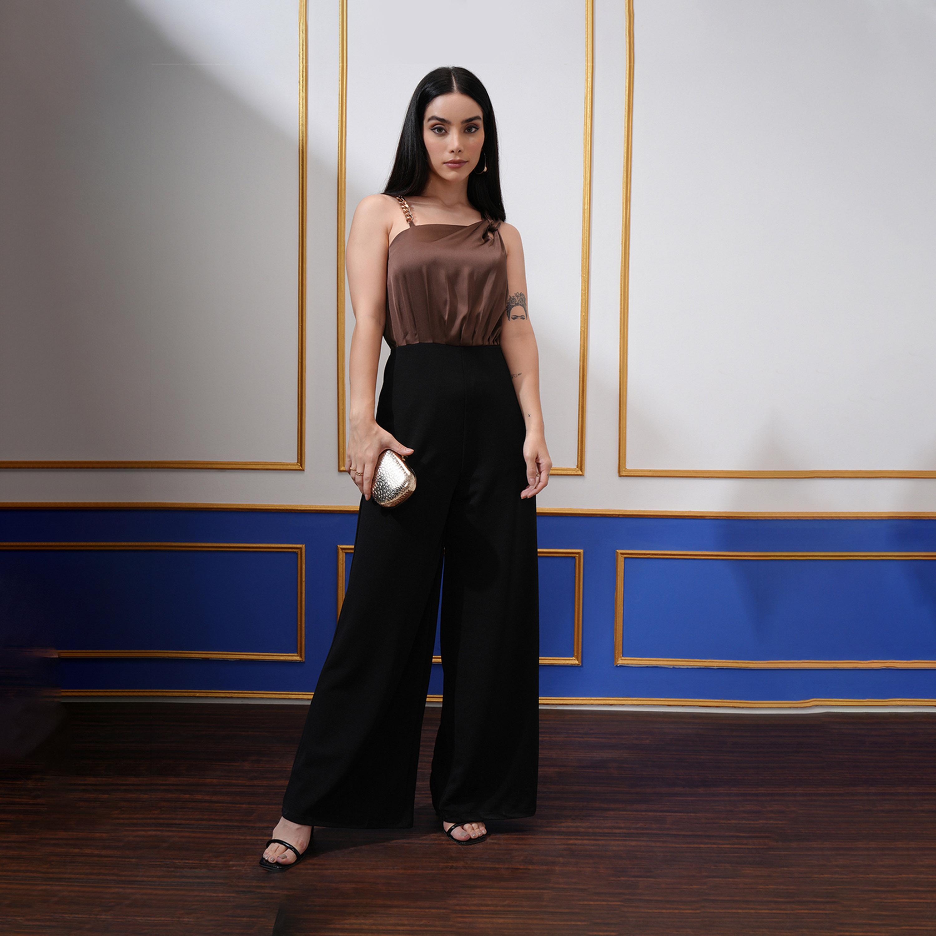 Tokyo Talkies X Styli Color Block Asymmetric Neck Wide Leg Jumpsuit-women-clothing-jumpsuits-image-2