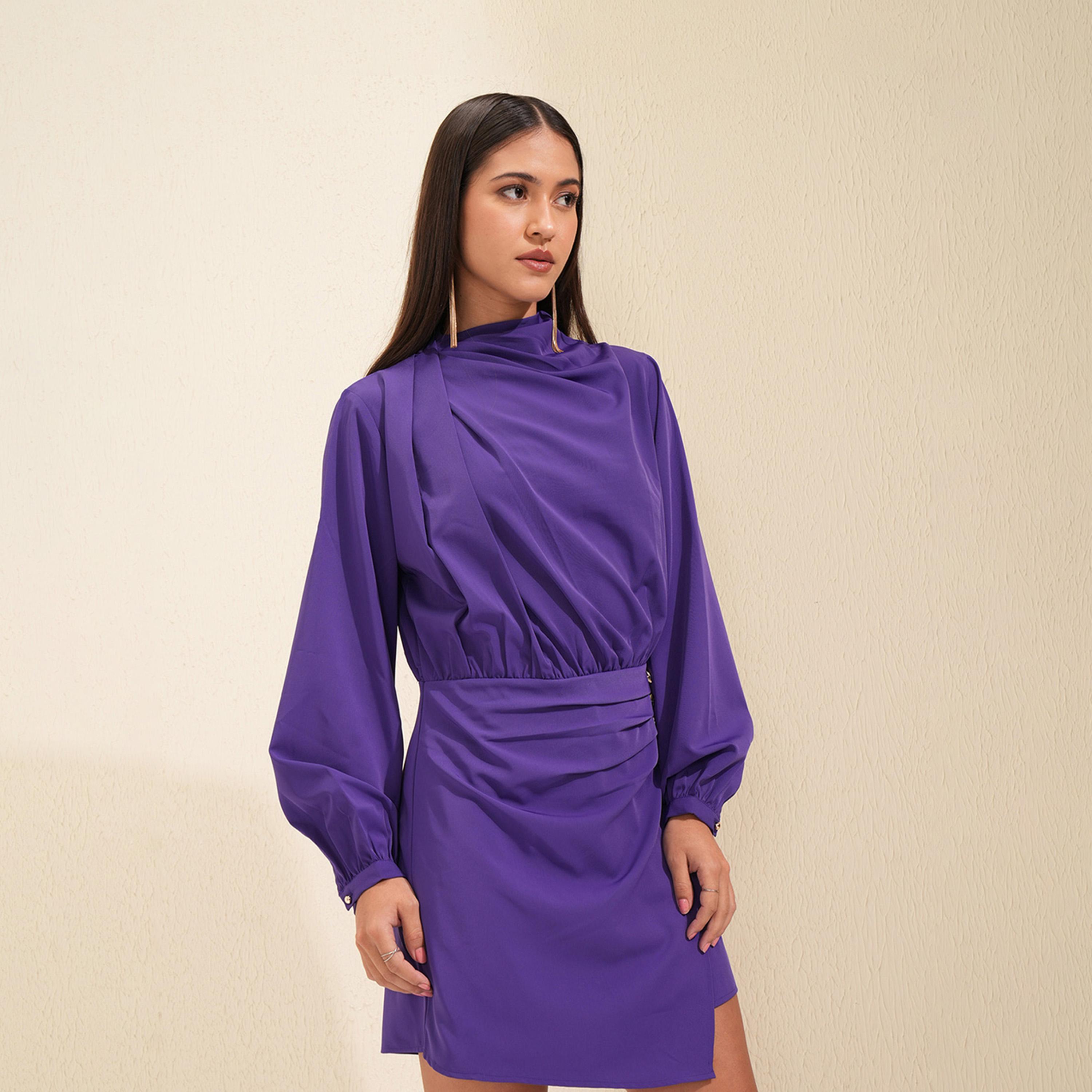 طوكيو توكيز - جمبسوت سادة بياقة منسدلة وأكمام منفوخة مع تفاصيل أزرار-women-clothing-jumpsuits-image-4