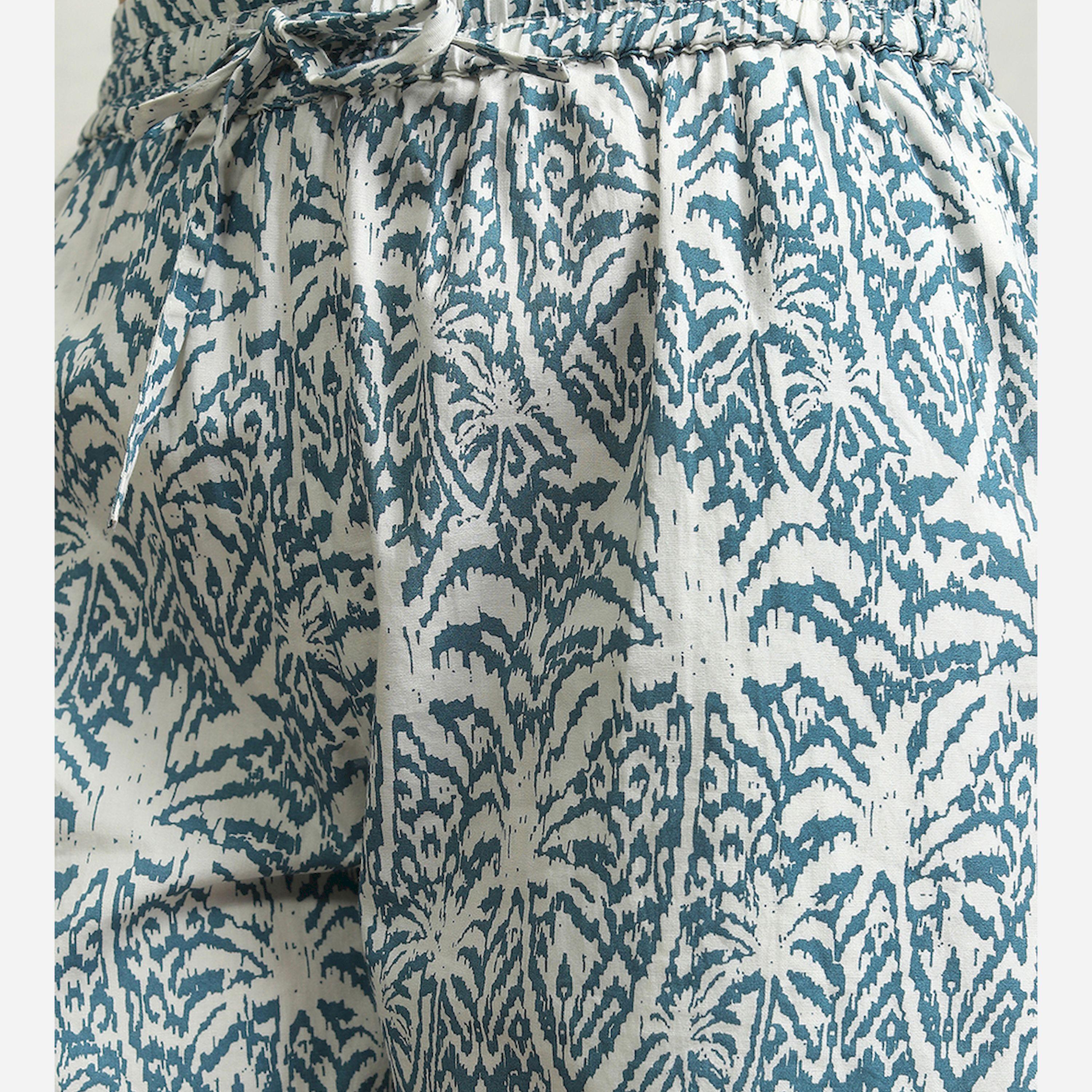 طوكيو توكيز × ستايلي - طقم قميص قطني بياقة وطبعة زهور كاملة مع شورت متوسط الارتفاع-women-clothing-coordsets-image-8