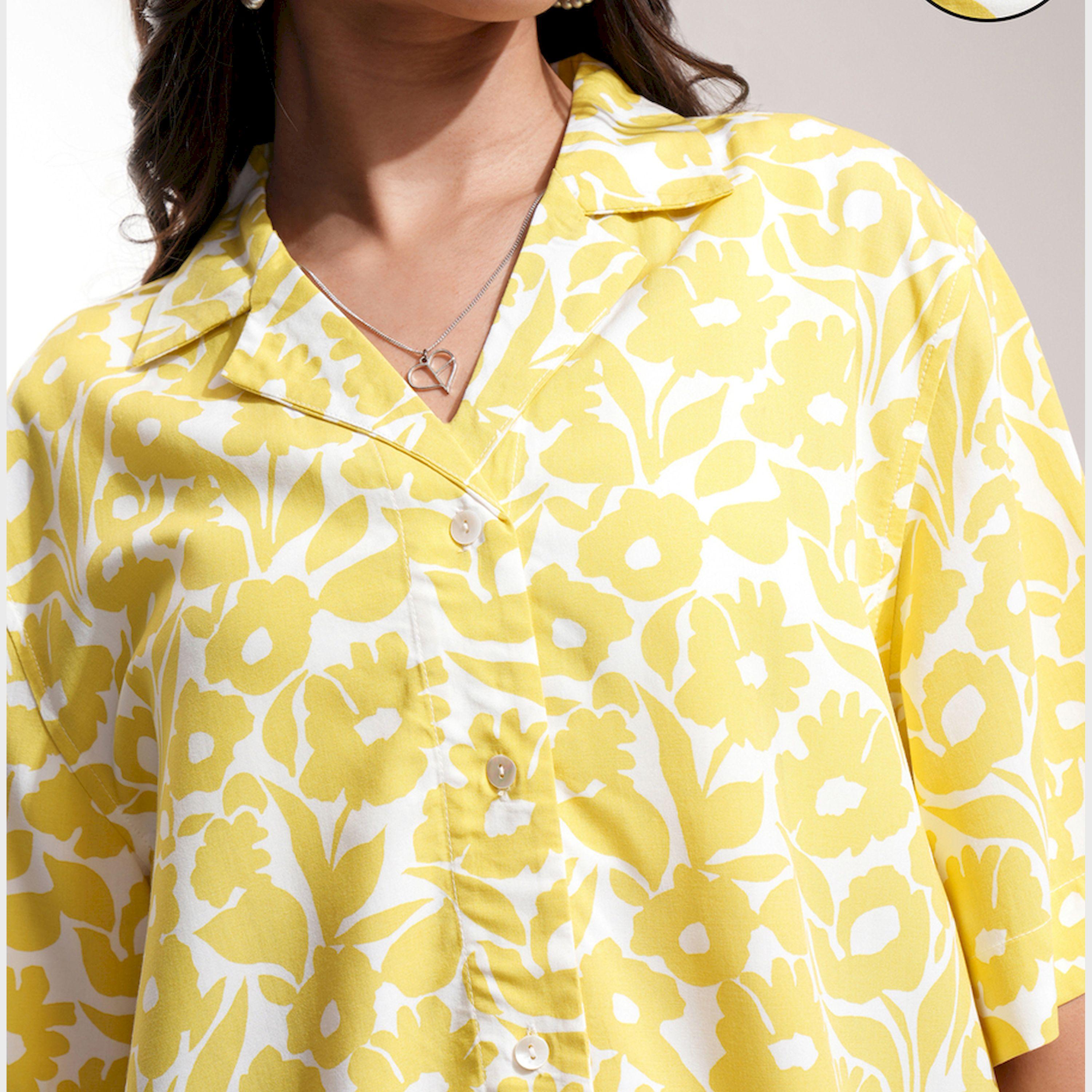 Tokyo Talkies X Styli All-Over Floral Print Collared Shirt And Shorts Co-Ords-women-clothing-coordsets-image-6