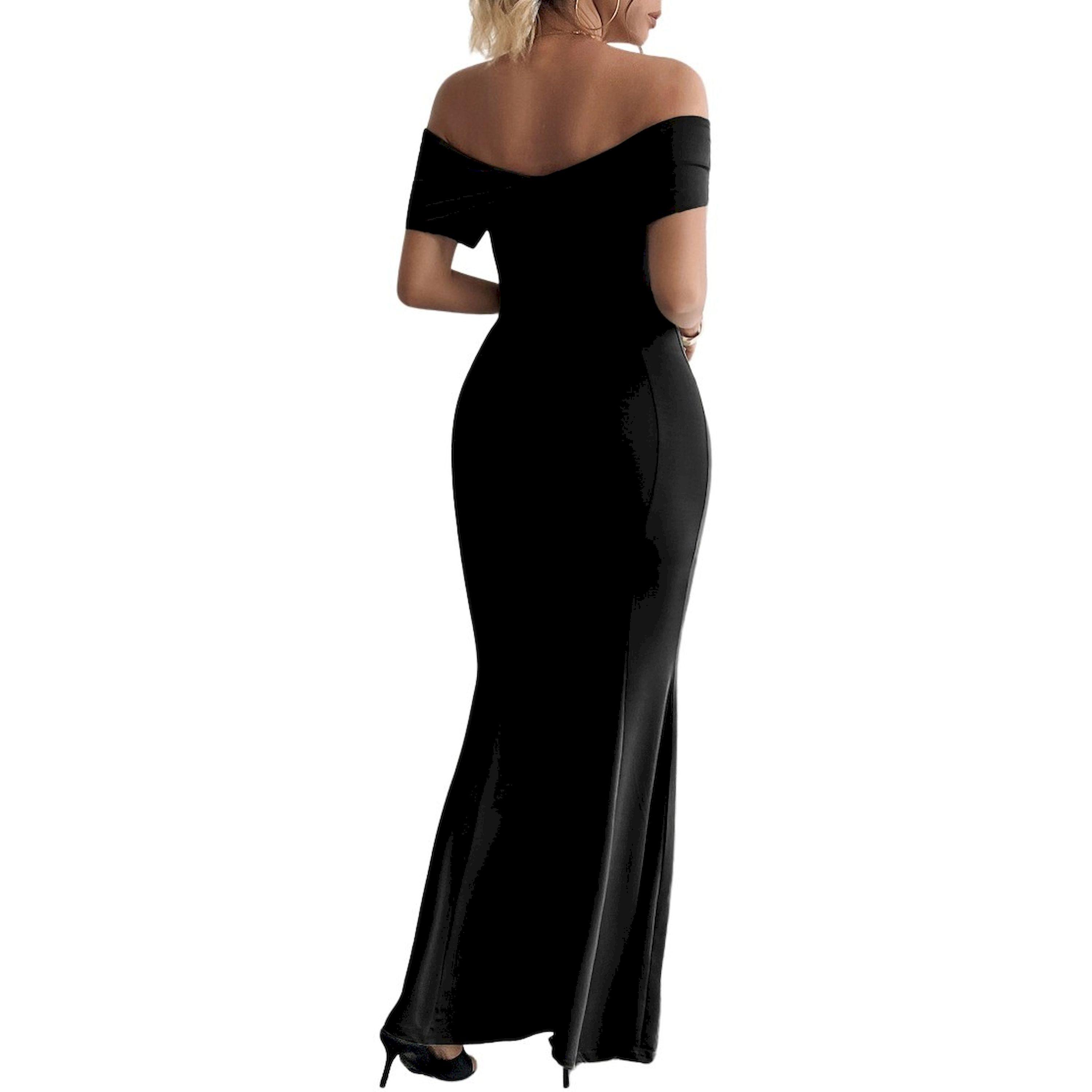 فستان طويل سادة بأكتاف مكشوفة-women-clothing-dresses-image-2