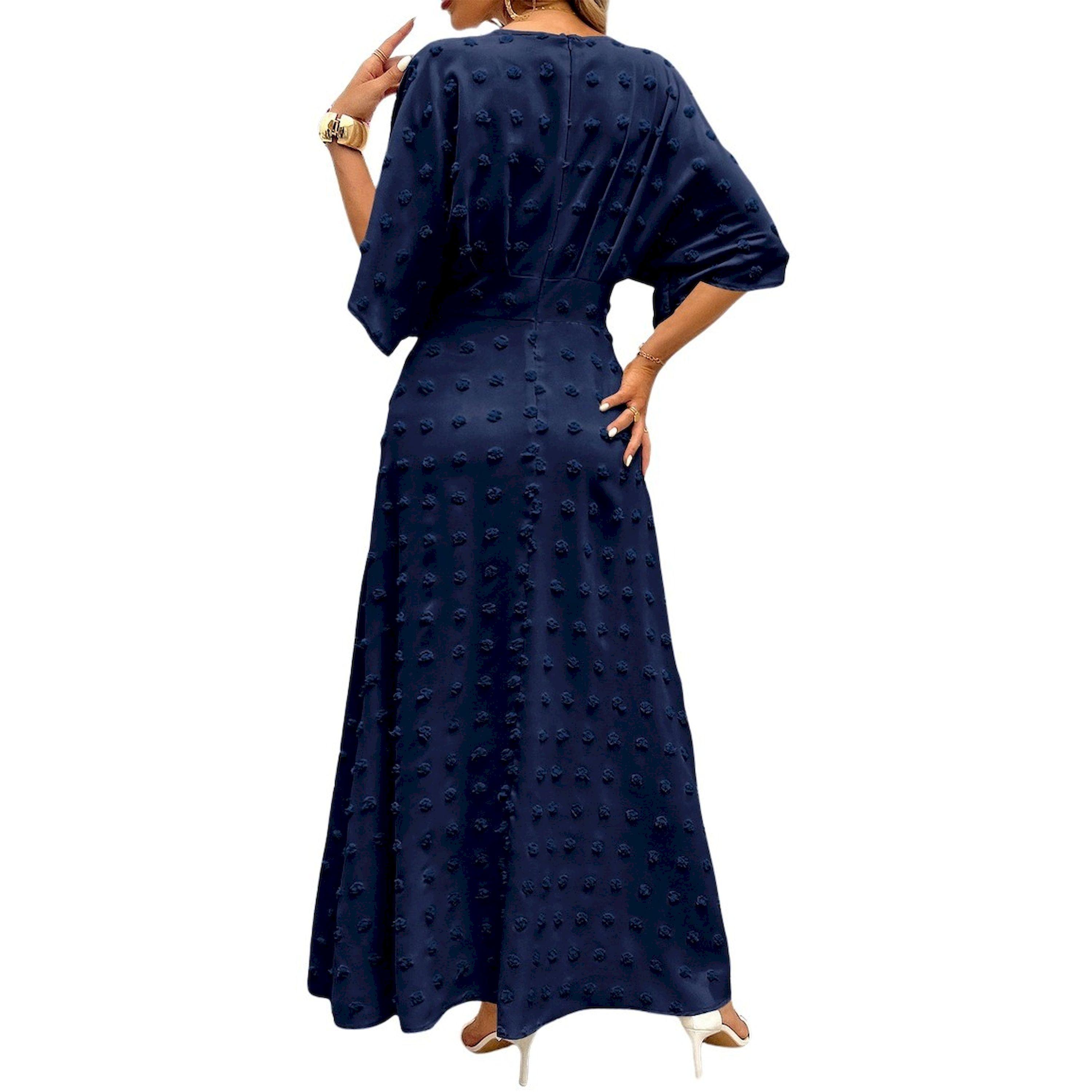 Take Two Dots Detail V Neck Maxi Dress-women-clothing-dresses-image-2