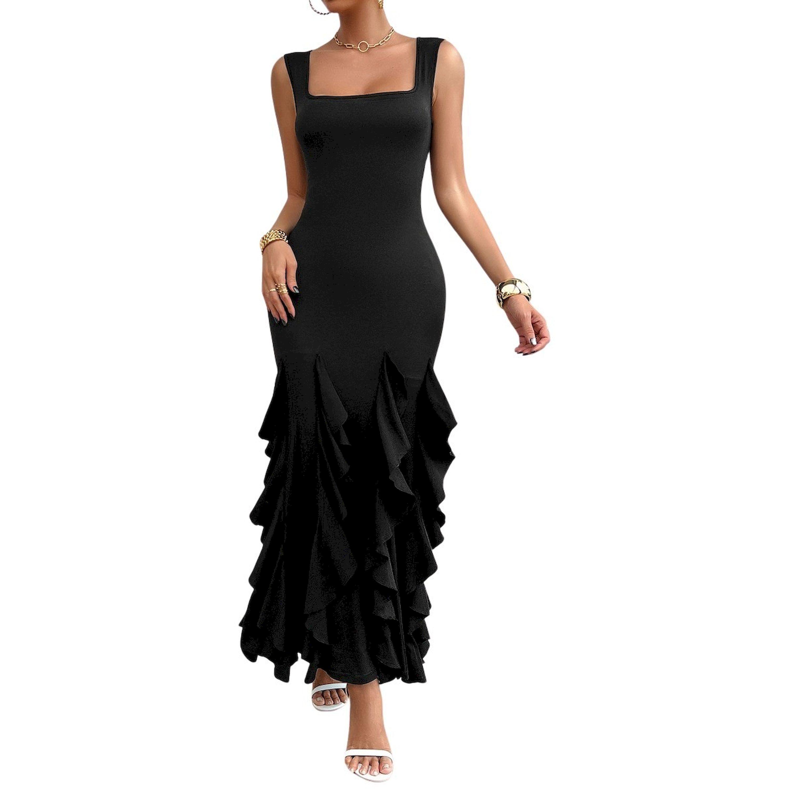 Take Two Flounce Detail Solid Cami Maxi Dress-women-clothing-dresses-image-4
