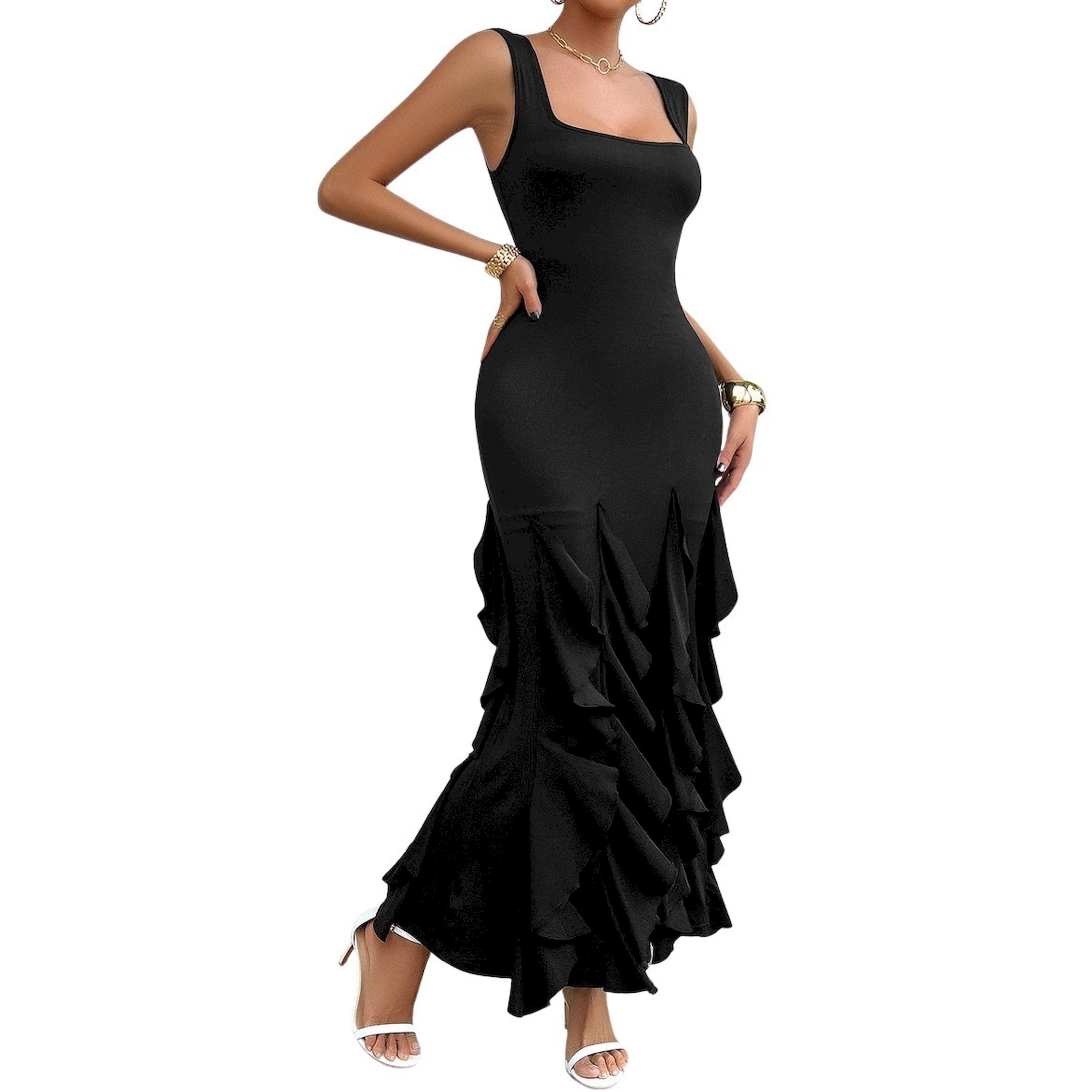 Take Two Flounce Detail Solid Cami Maxi Dress-women-clothing-dresses-image-5