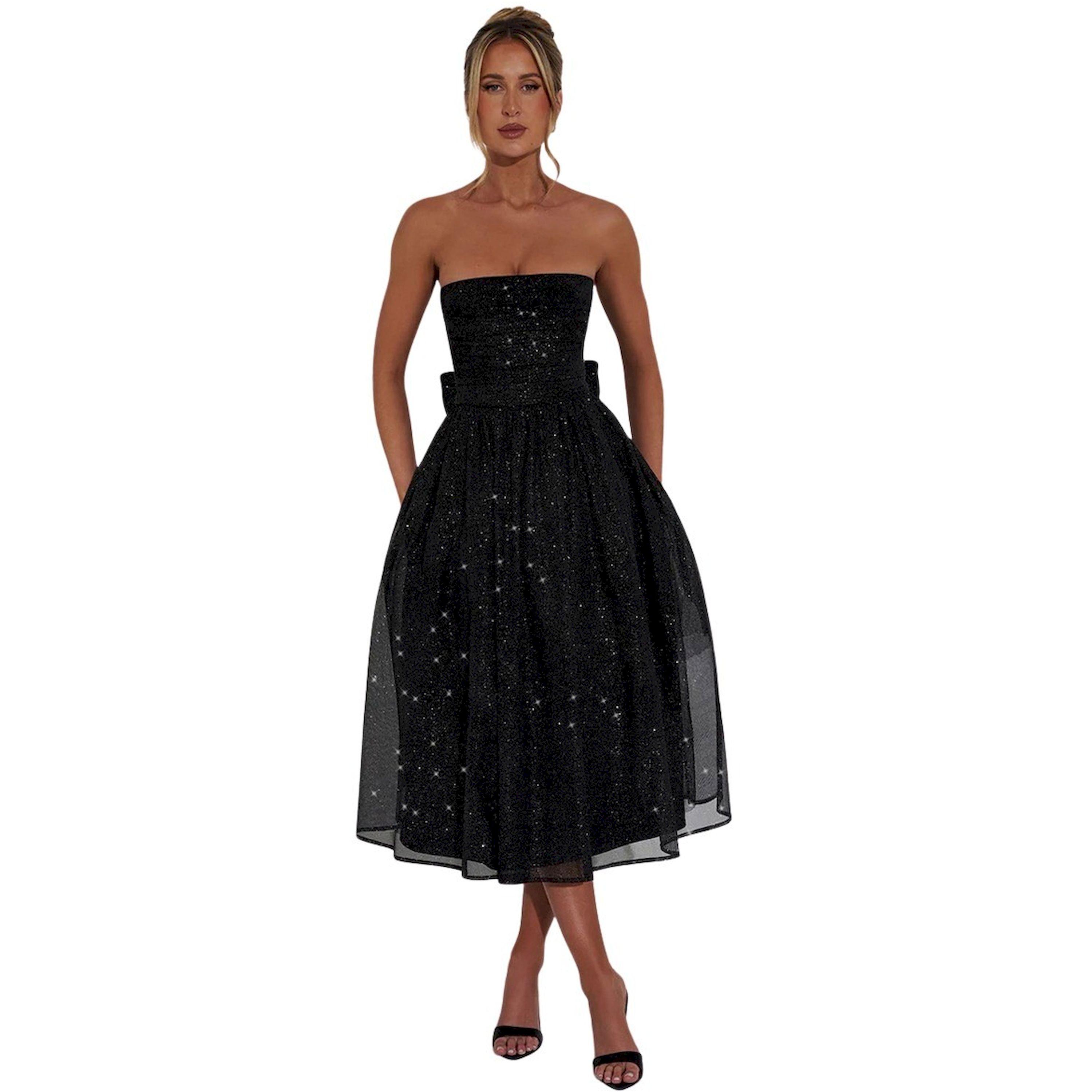 فستان ميدي بحافة واسعة وأكتاف مكشوفة-women-clothing-dresses-image-3