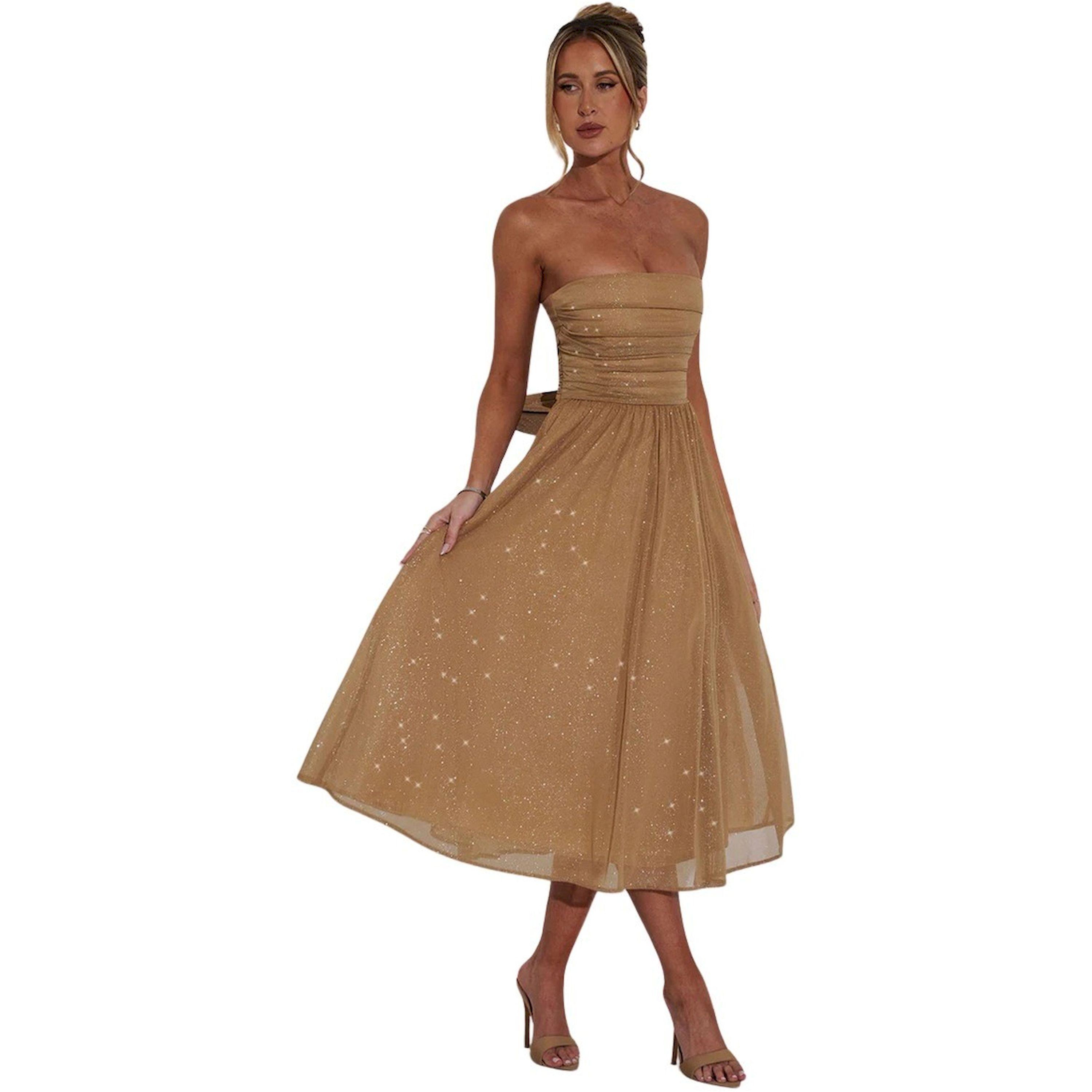 فستان ميدي بحافة واسعة وأكتاف مكشوفة-women-clothing-dresses-image-1