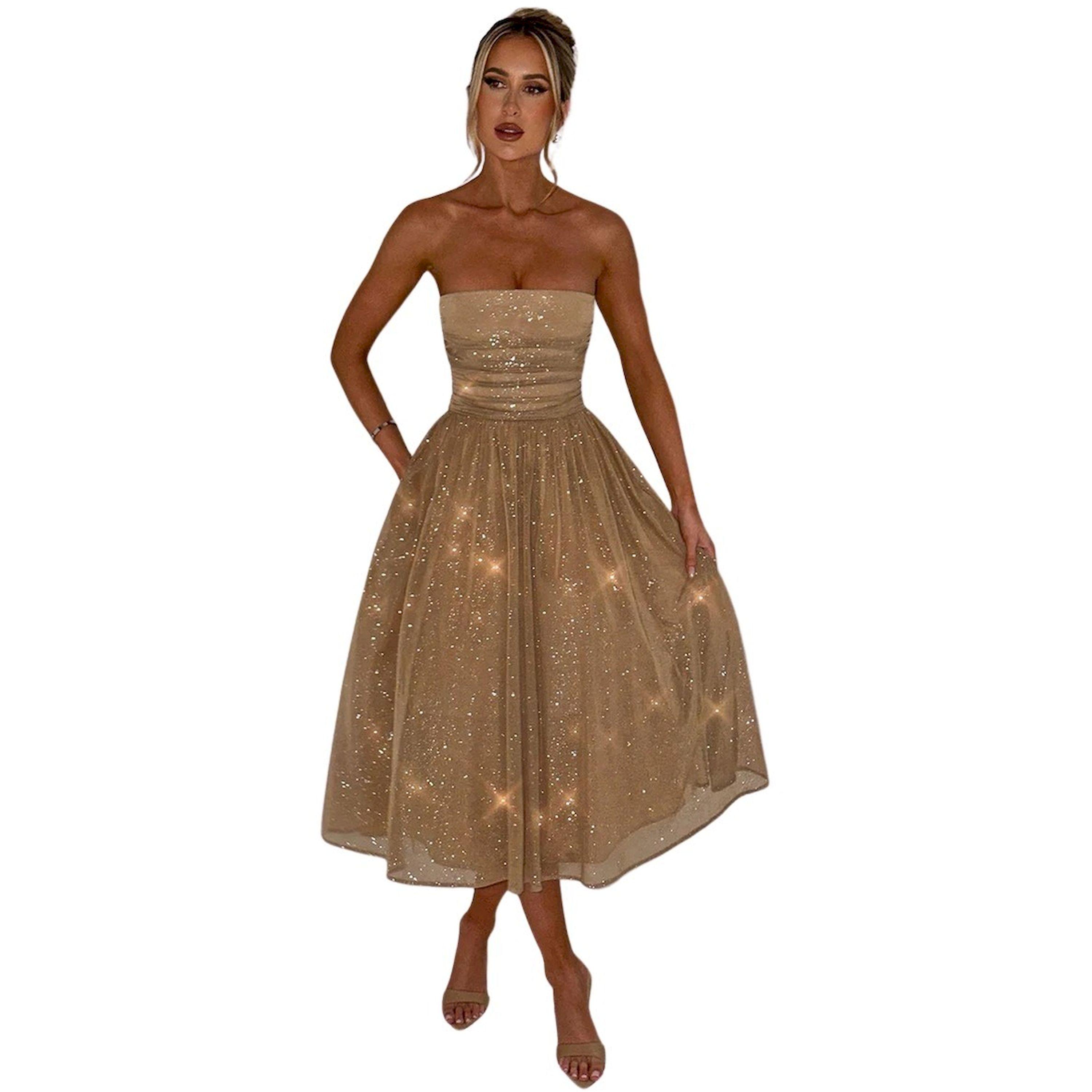 Take Two Off Shoulder Mesh A-Line Midi Dress-women-clothing-dresses-image-4
