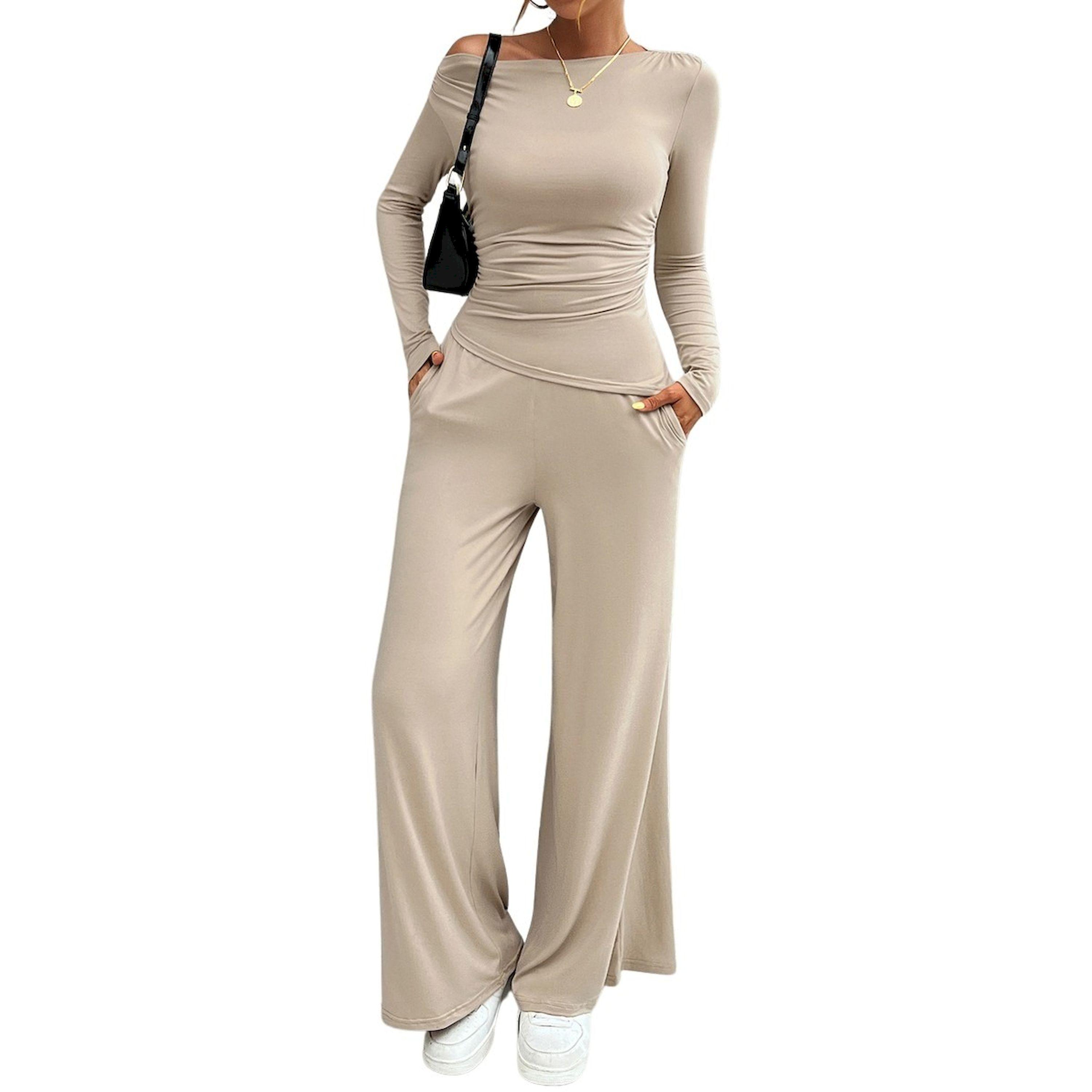 Take Two Solid Long Sleeve Top and Pants-women-clothing-coordsets-image-2