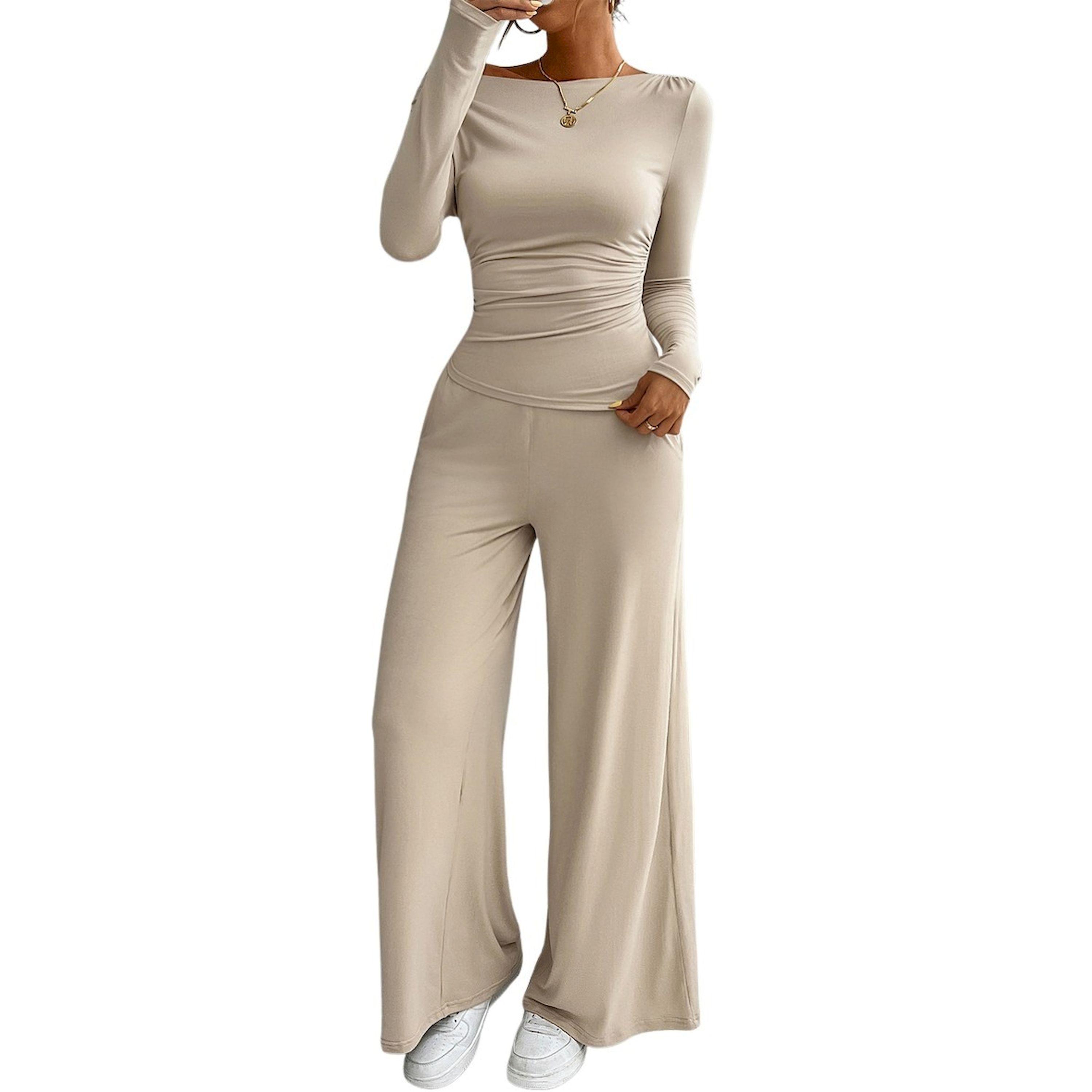Take Two Solid Long Sleeve Top and Pants-women-clothing-coordsets-image-4