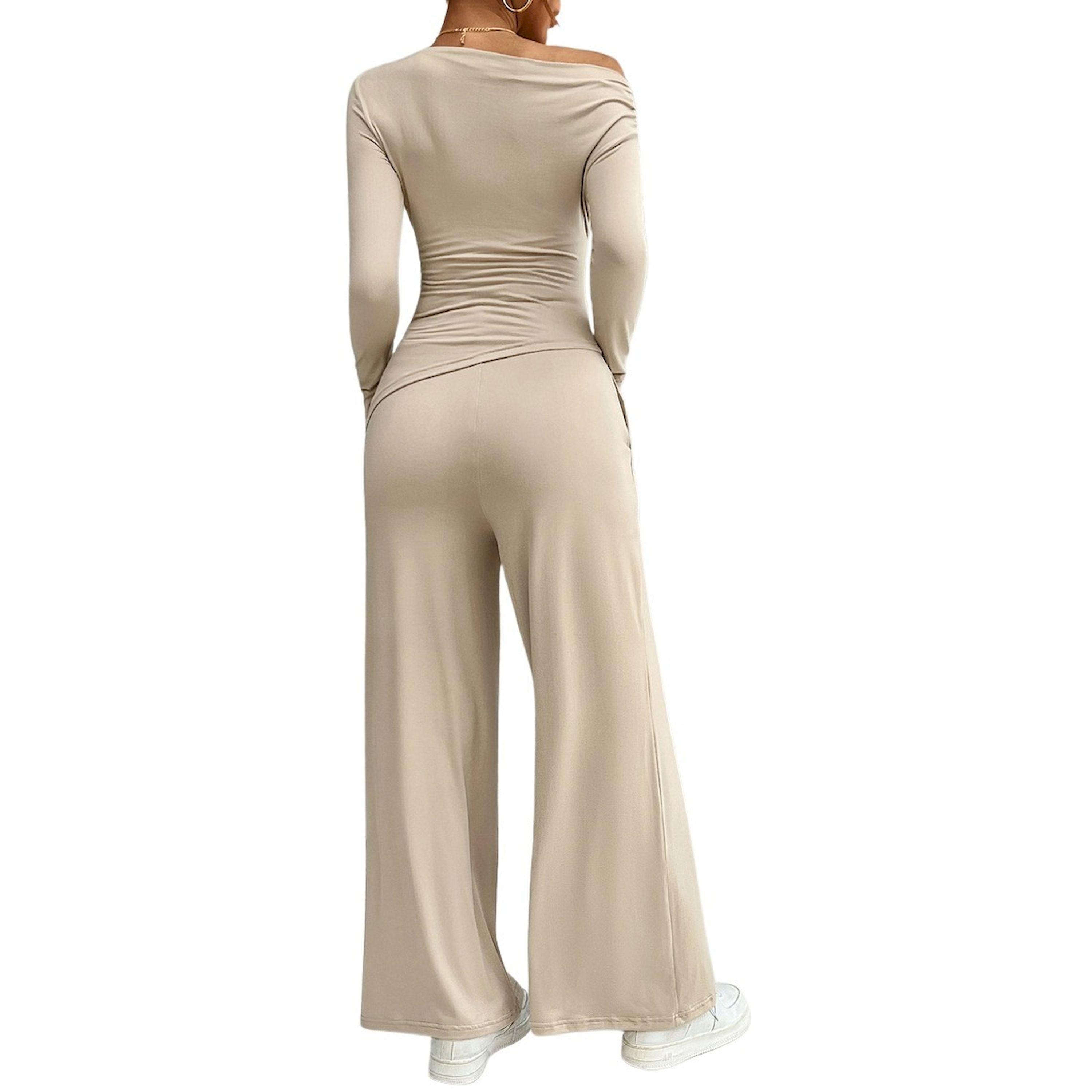 Take Two Solid Long Sleeve Top and Pants-women-clothing-coordsets-image-5