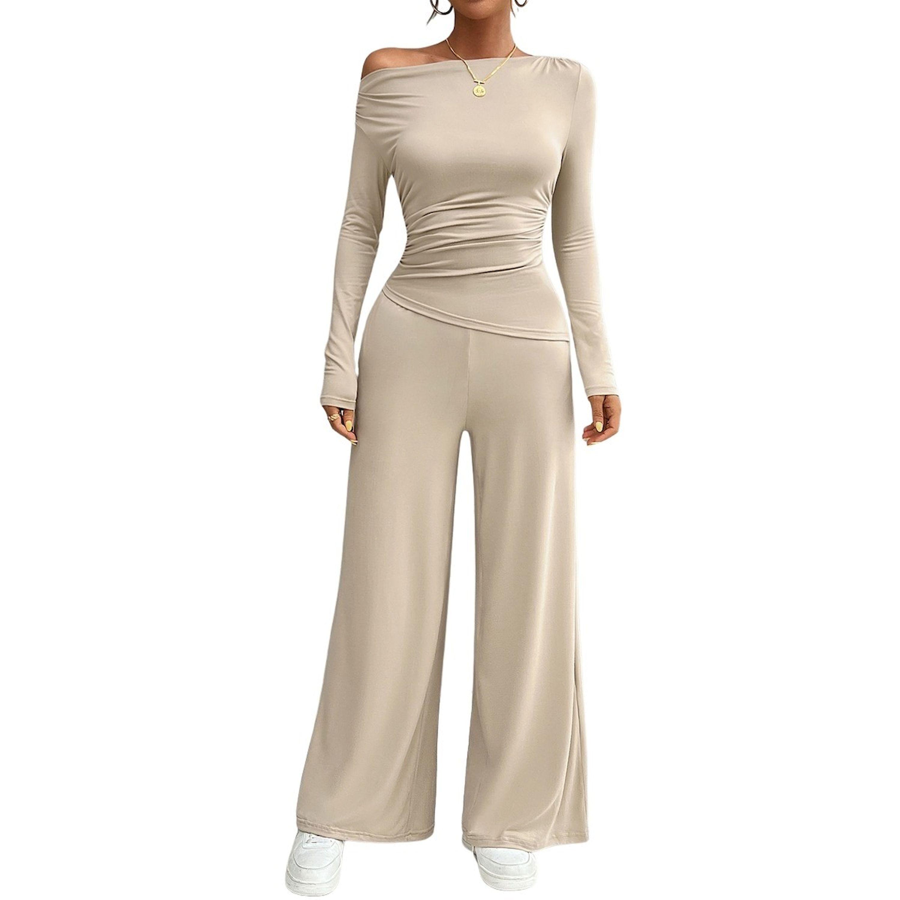 Take Two Solid Long Sleeve Top and Pants-women-clothing-coordsets-image-6