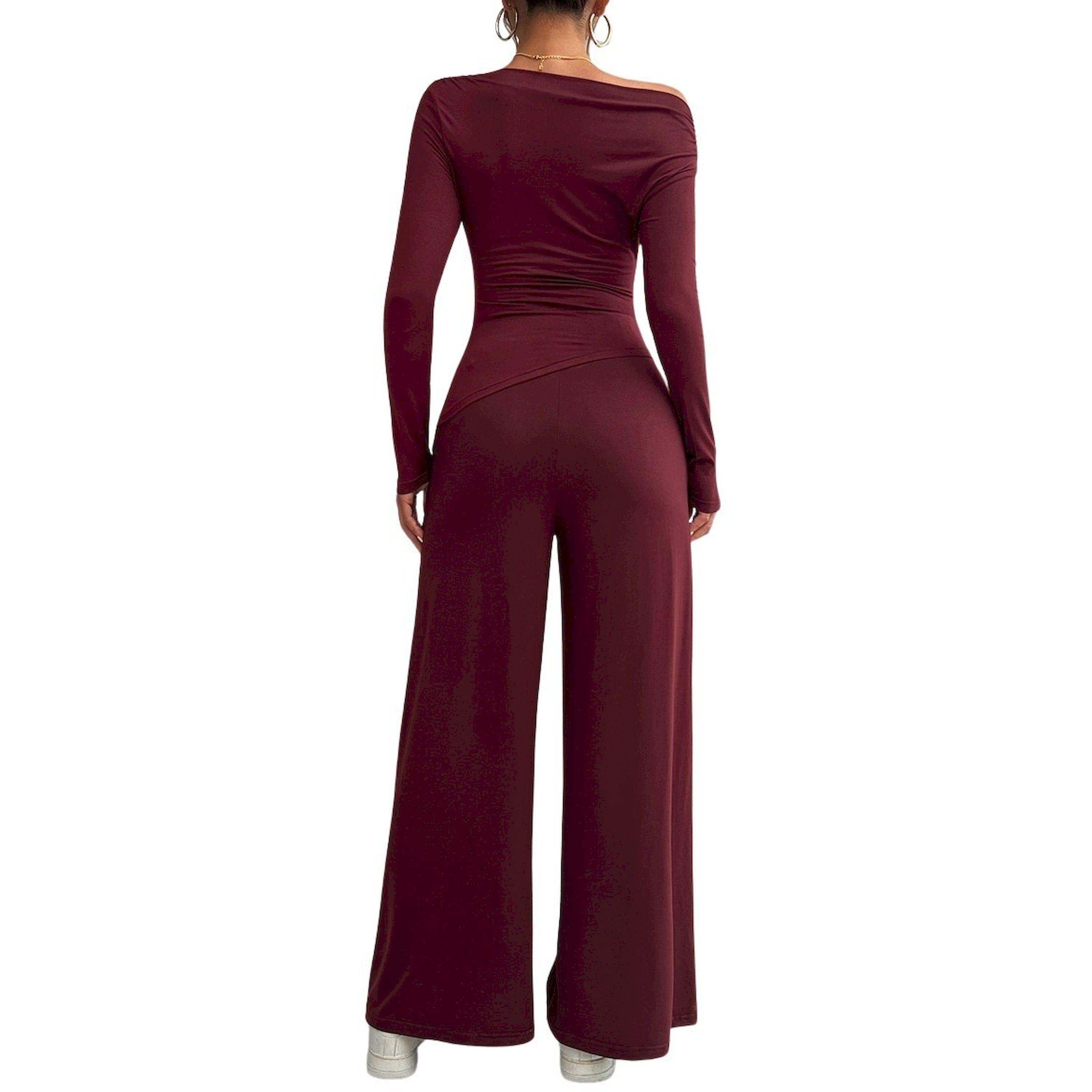 Take Two Solid Long Sleeve Top and Pants-women-clothing-coordsets-image-3