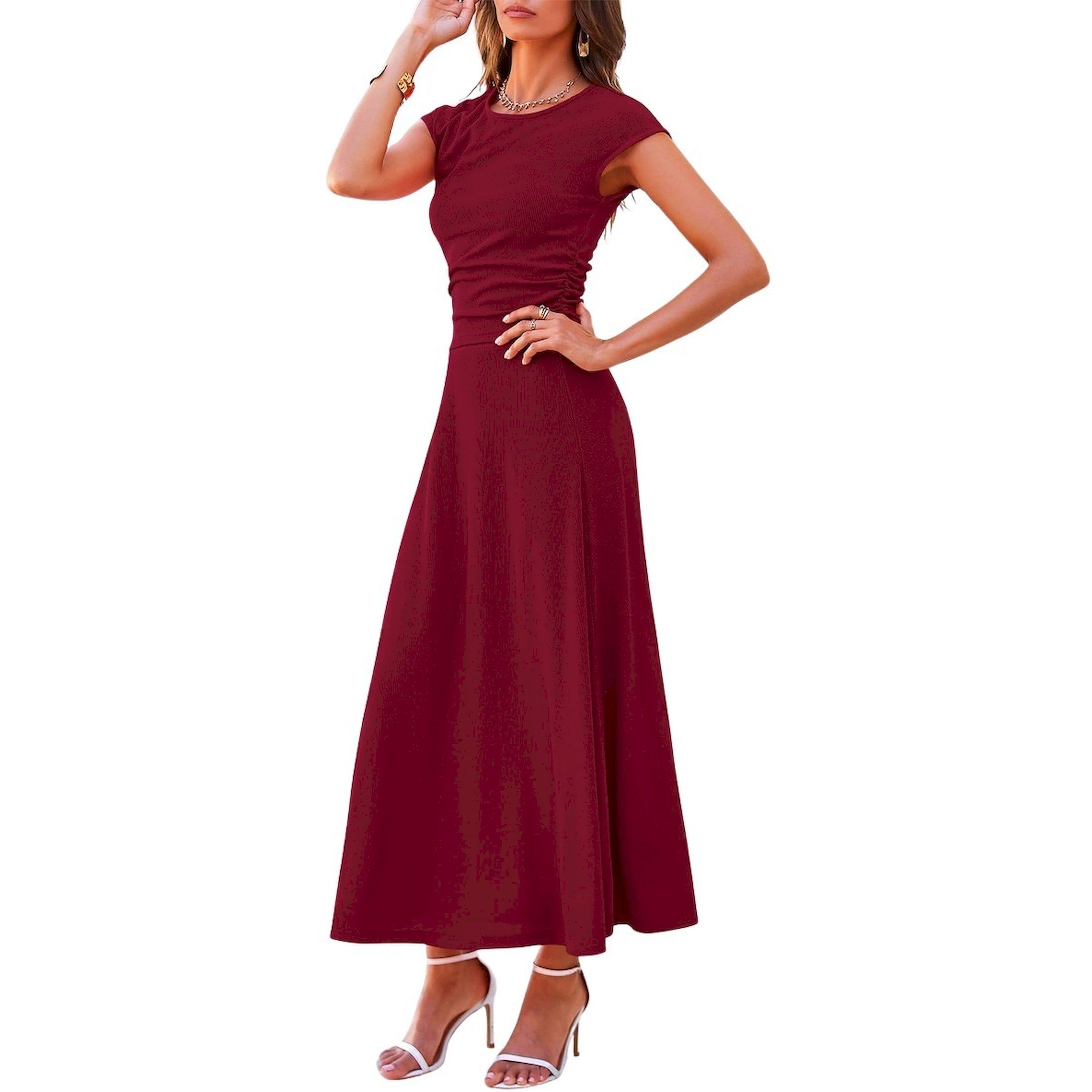 مجموعة من تنورة طويلة وتيشيرت سادة-women-clothing-coordsets-image-4