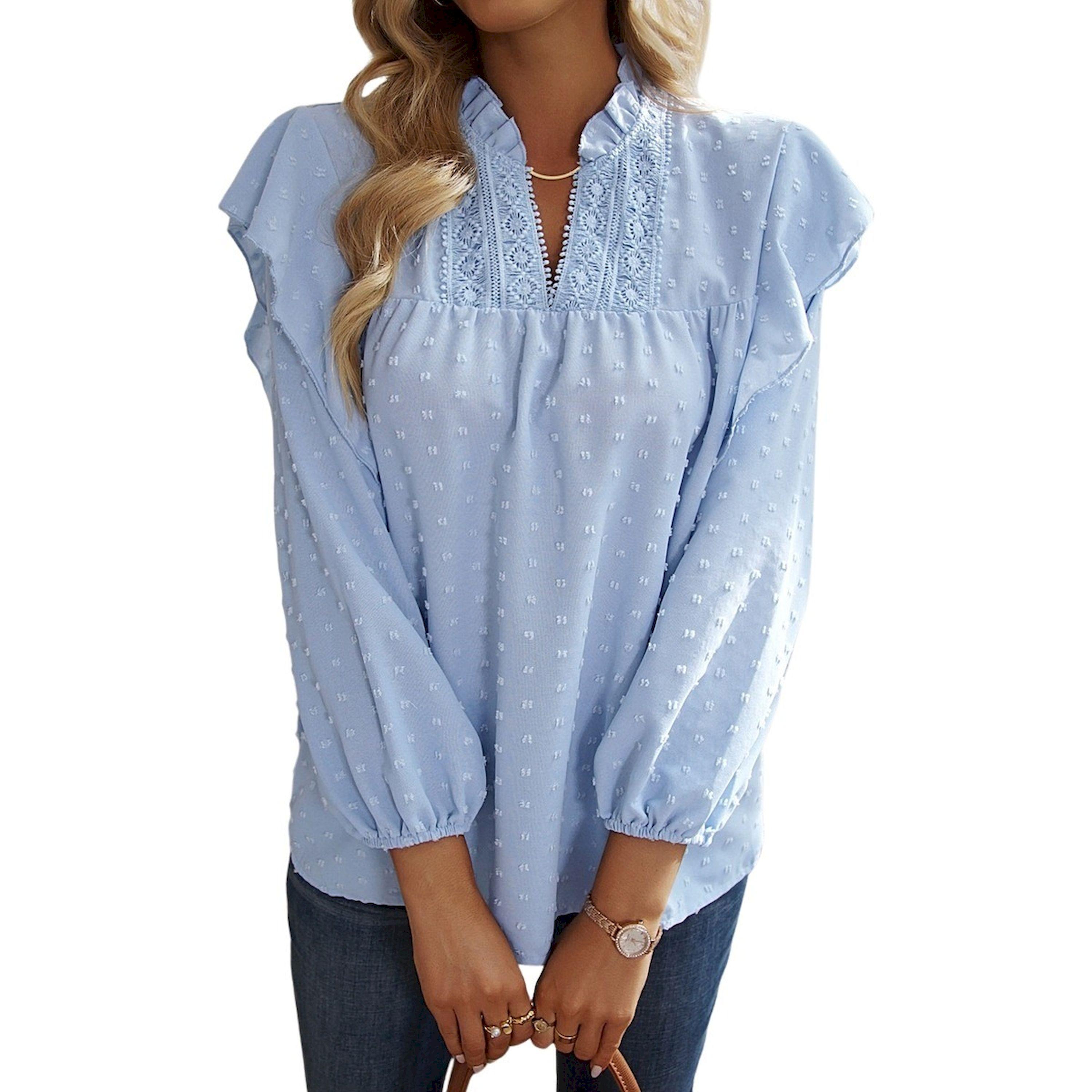 Take Two Lace Detailed Long Sleeve  V Neck Top-women-clothing-shirtsandblouses-blouses-image-5