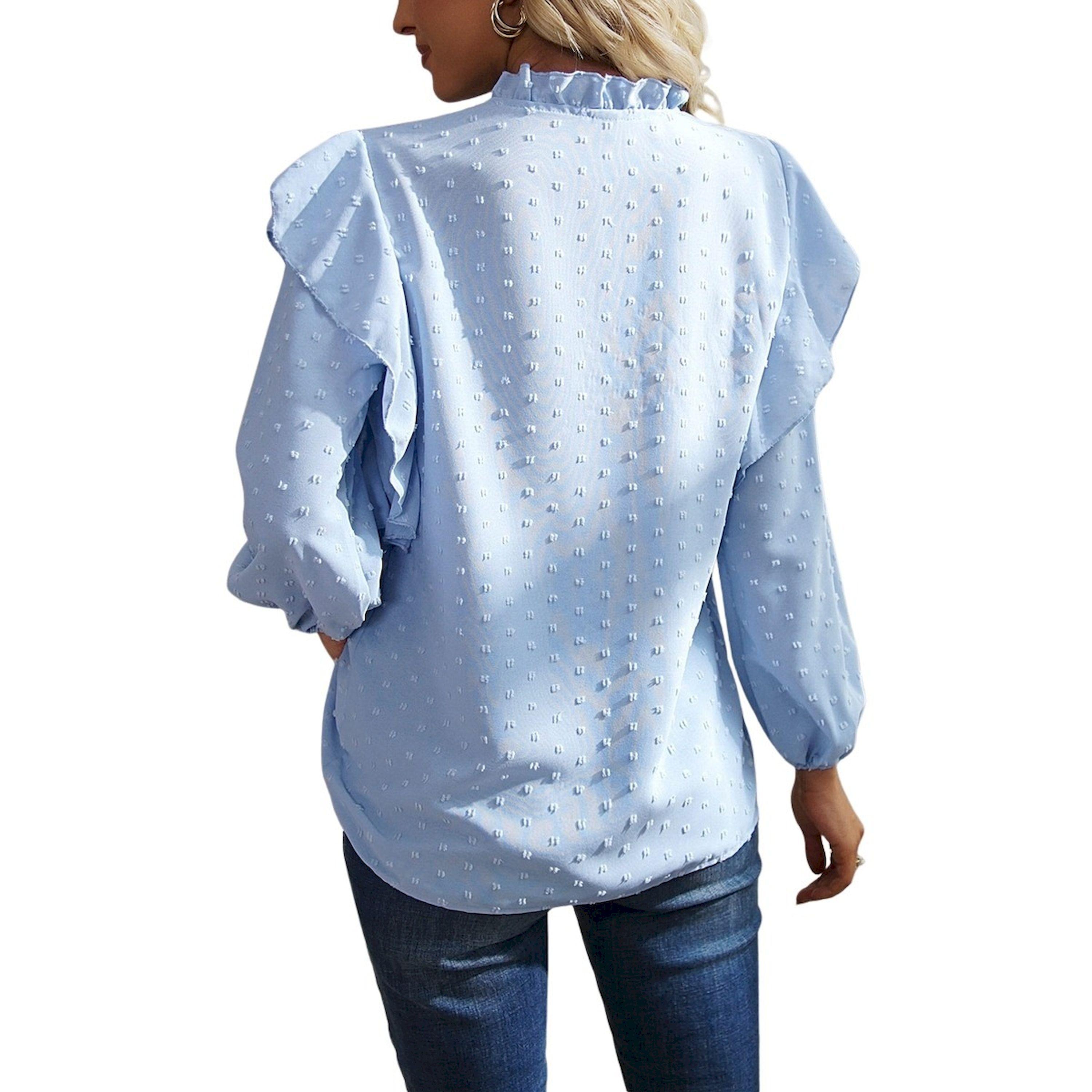 Take Two Lace Detailed Long Sleeve  V Neck Top-women-clothing-shirtsandblouses-blouses-image-6