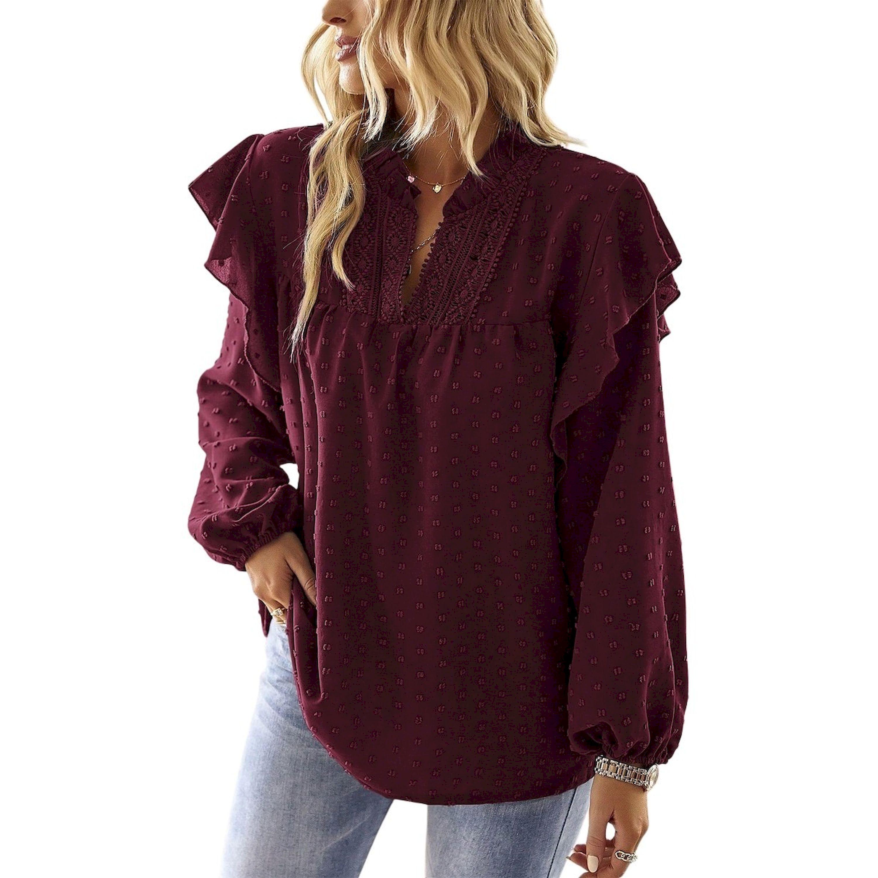 بلوزة كاجوال بأكمام طويلة-women-clothing-shirtsandblouses-blouses-image-1