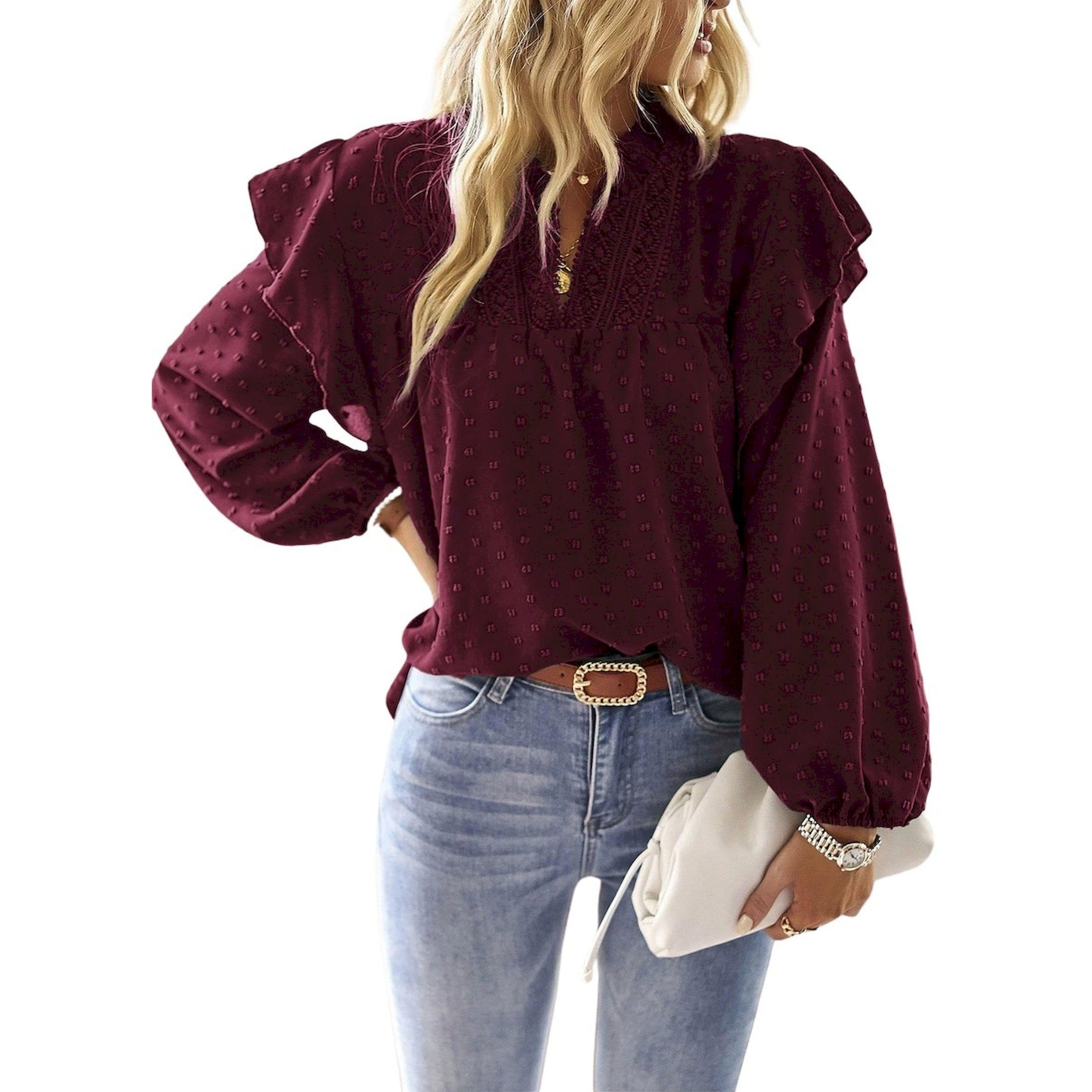 Take Two Long Sleeve Details V Neck Top-women-clothing-shirtsandblouses-blouses-image-3