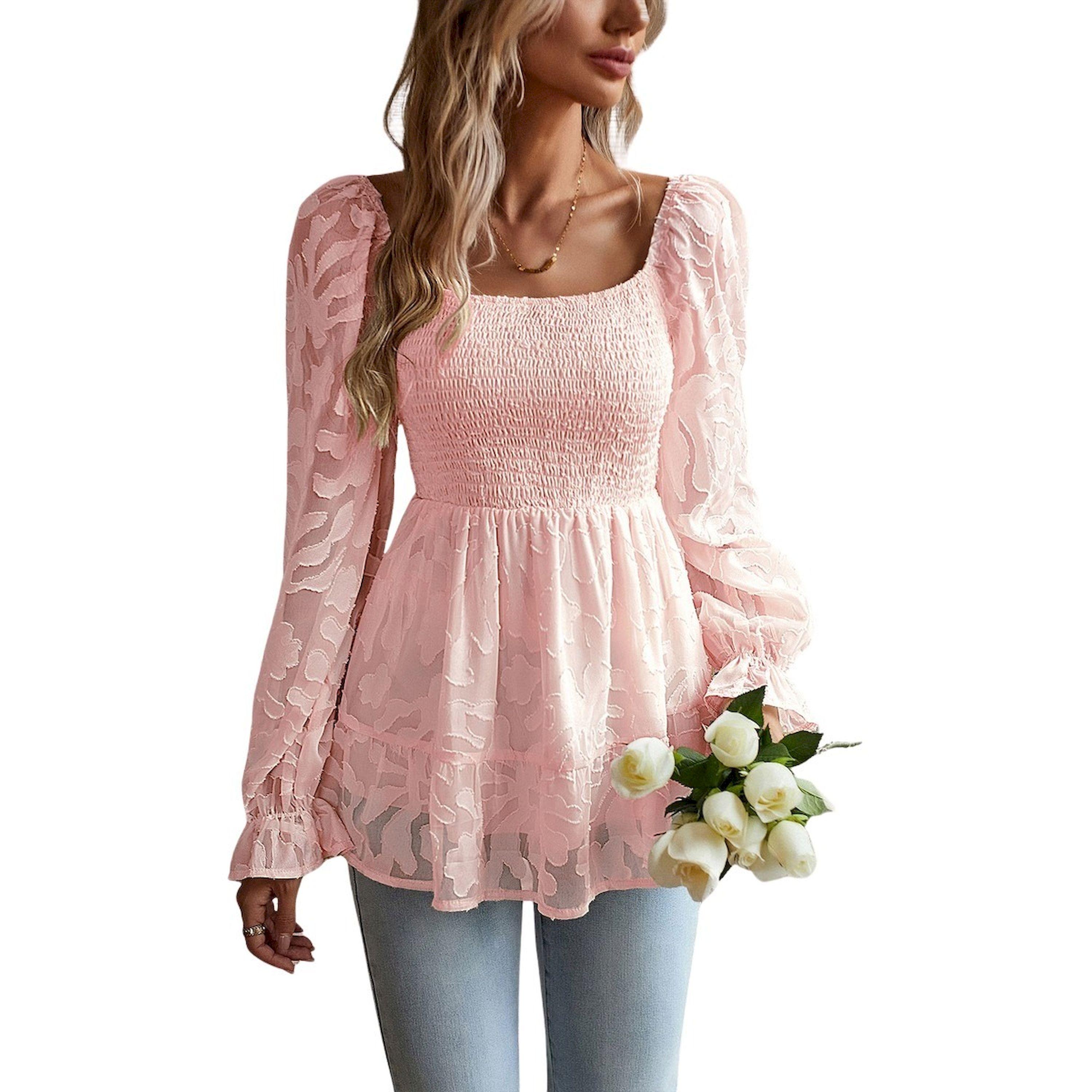 Take Two Solid Smocking Detail Top-women-clothing-shirtsandblouses-blouses-image-1