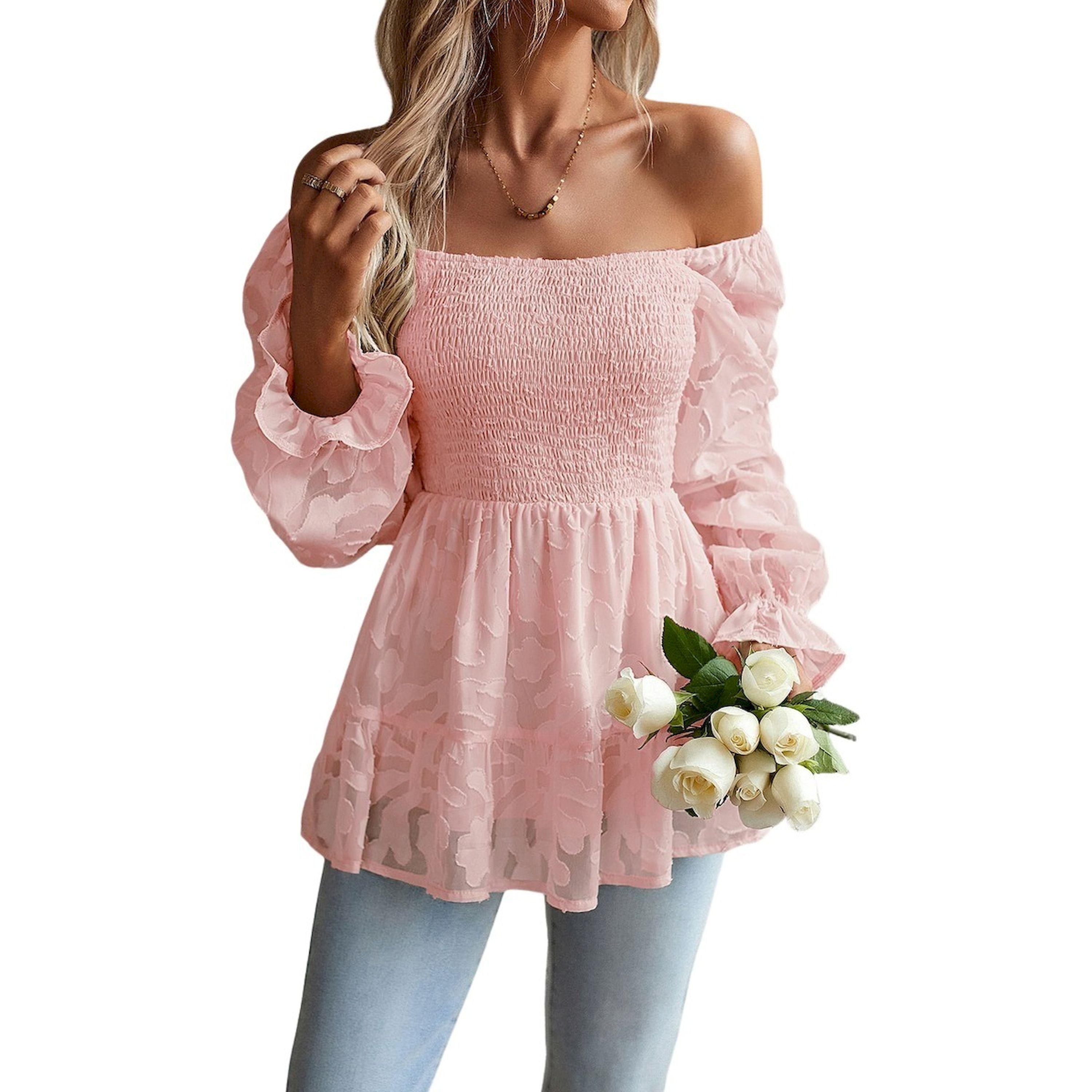 بلوزة سادة بتفاصيل بارزة الملمس-women-clothing-shirtsandblouses-blouses-image-6