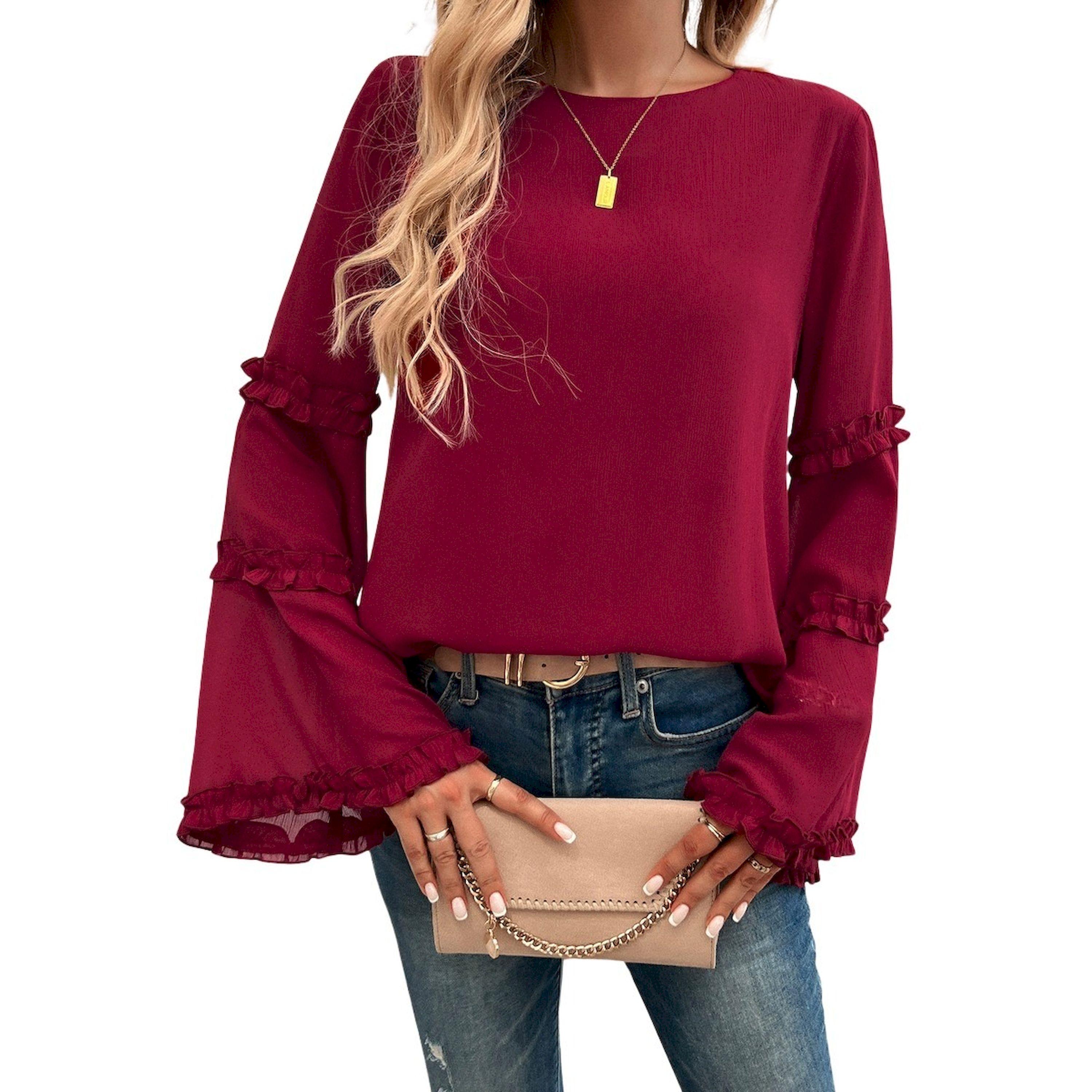 Take Two Solid Round Neck Bell Sleeve Top-women-clothing-shirtsandblouses-blouses-image-5