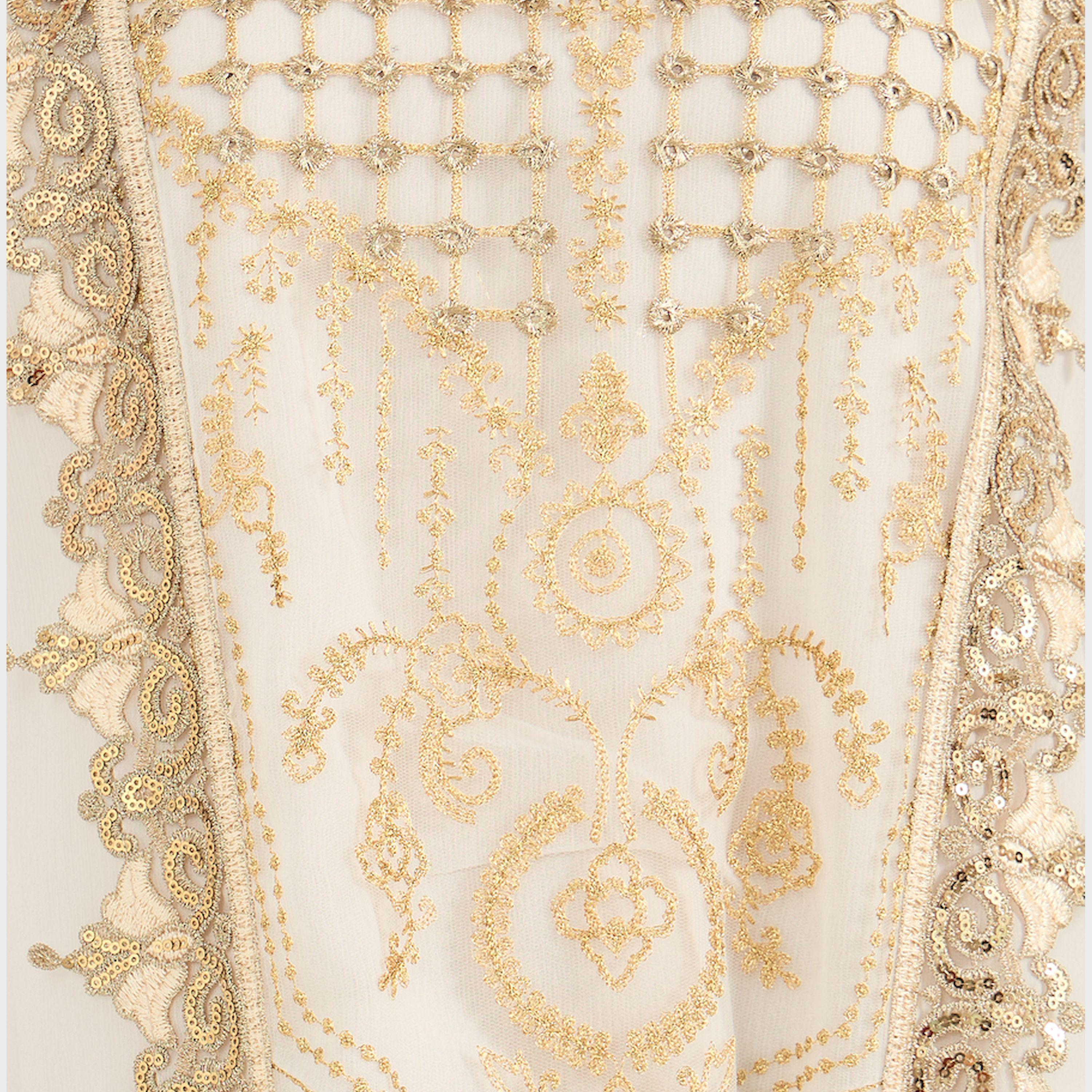 KL X Styli Embroidered Lace Detail Notch Neck Jalabiya-women-arabicclothing-kaftan-image-4