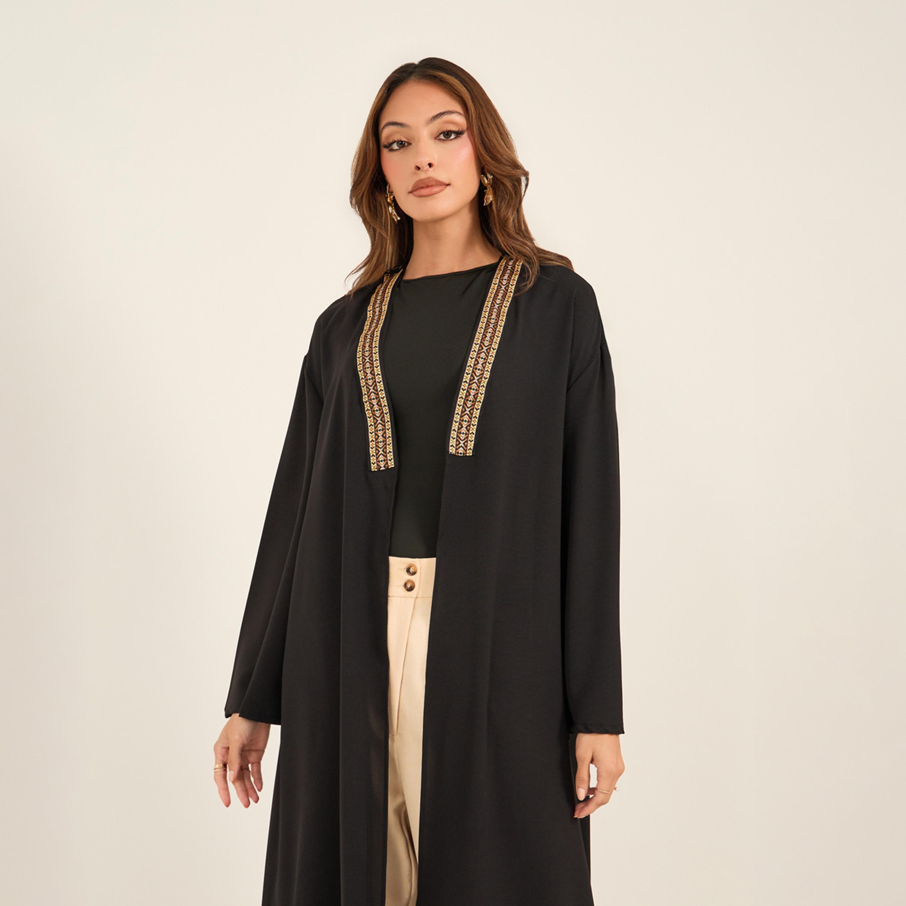 KL X Styli Embroidered Neckline Regular Fit Kimono-women-clothing-shirtsandblouses-shirts-image-2