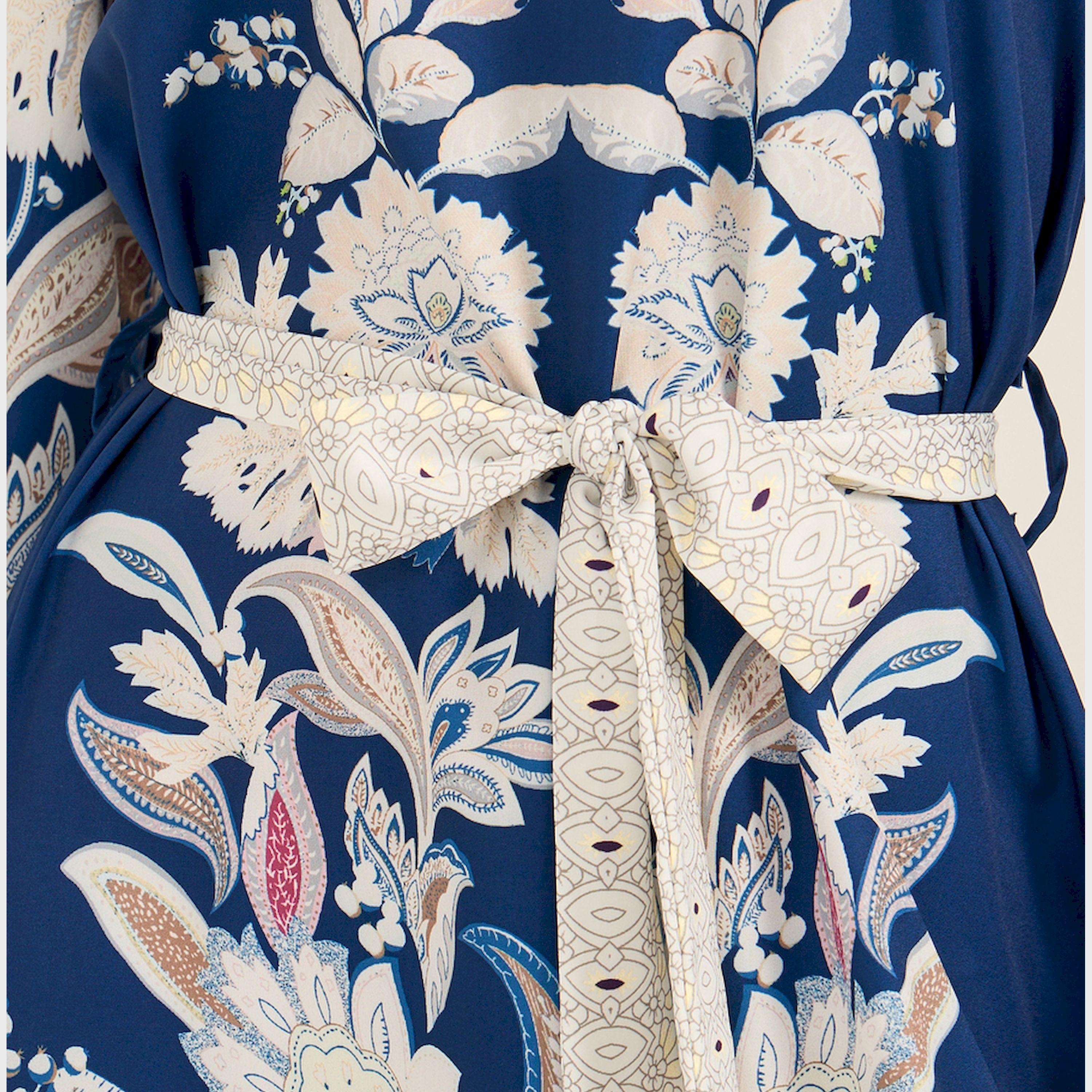 KL X Styli Floral Print High Neck Belted Midi Dress-women-clothing-dresses-image-5