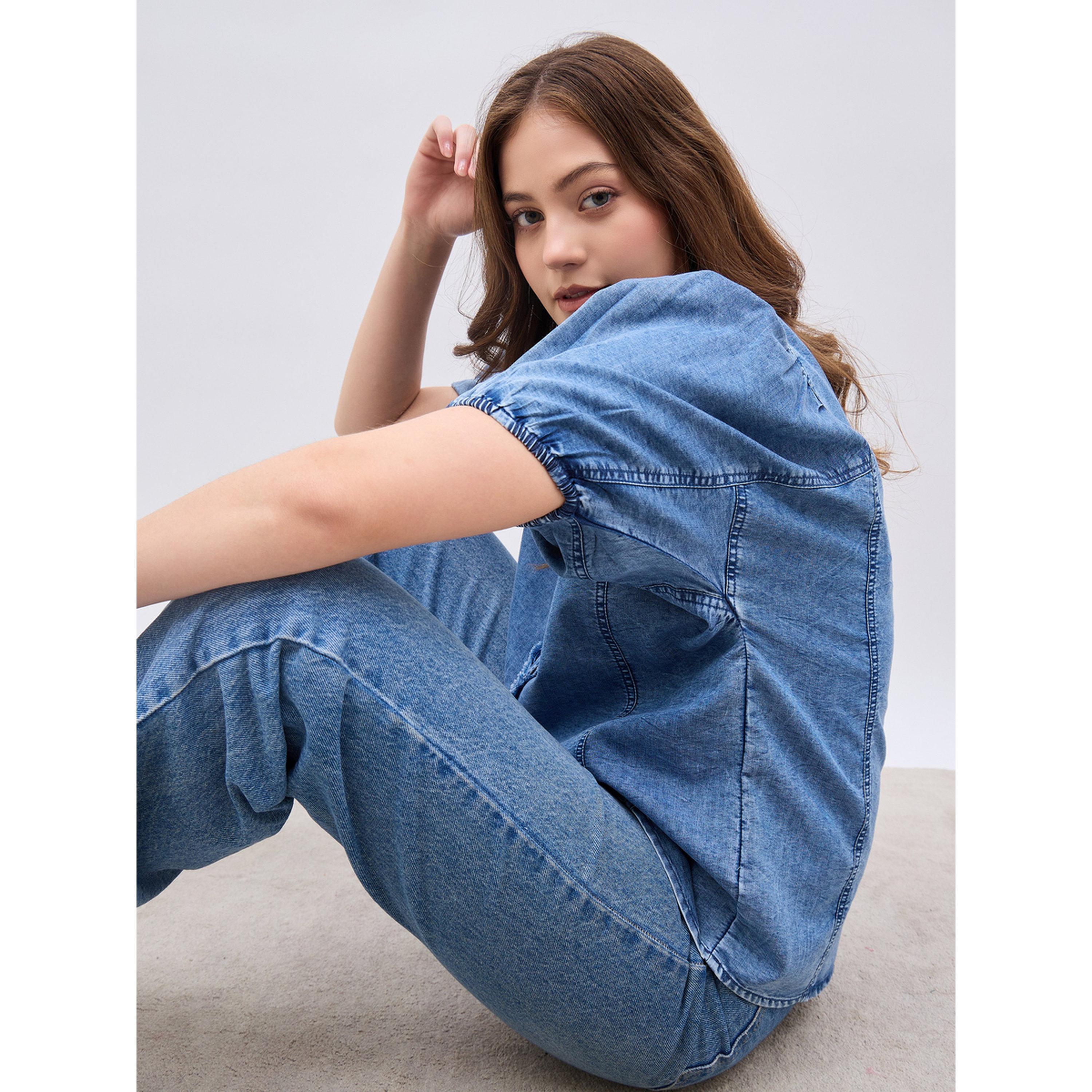 قميص دنيم بكشكش للنساء-women-clothing-shirtsandblouses-blouses-image-5