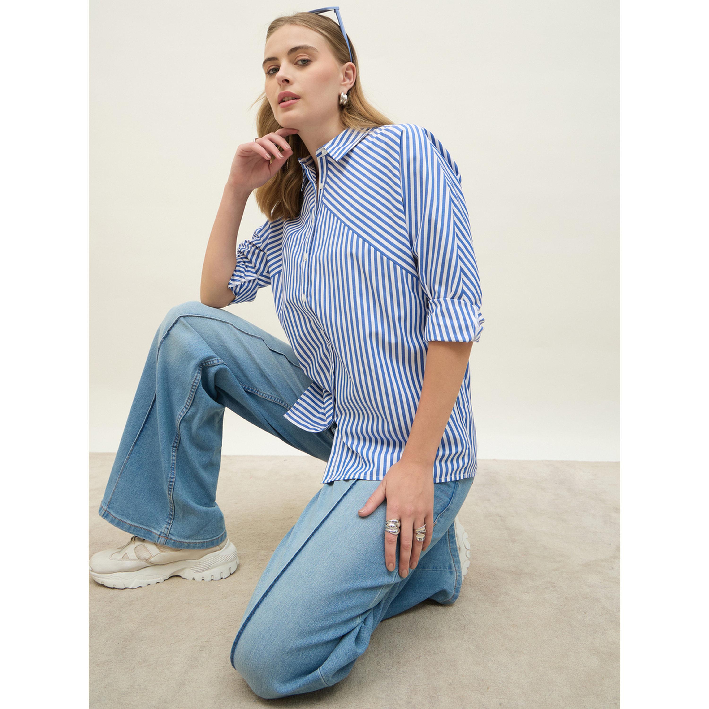 قميص مخطط بأكمام طويلة للنساء-women-clothing-shirtsandblouses-shirts-image-5