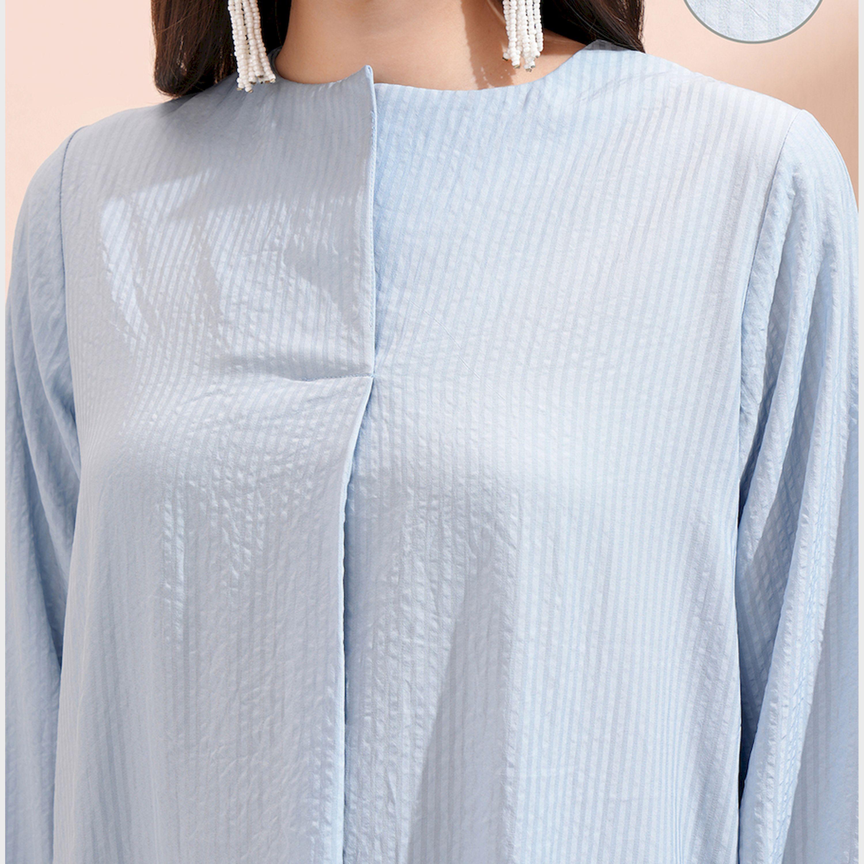 فيشود × ستايلي - طقم سترة طويلة ذات رقبة مستديرة مع بنطال بخصر متوسط الارتفاع-women-clothing-coordsets-image-5