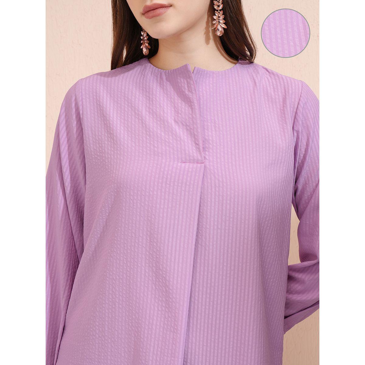 Vishudh X Styli Solid Longline Top and Pants Co-Ords-women-clothing-coordsets-image-5