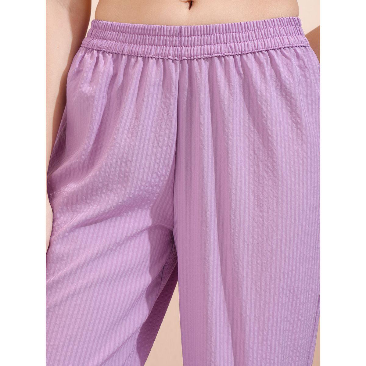 طقم منسق من بنطال مع بلوزة طويلة سادة فيشود × ستايلي-women-clothing-coordsets-image-7