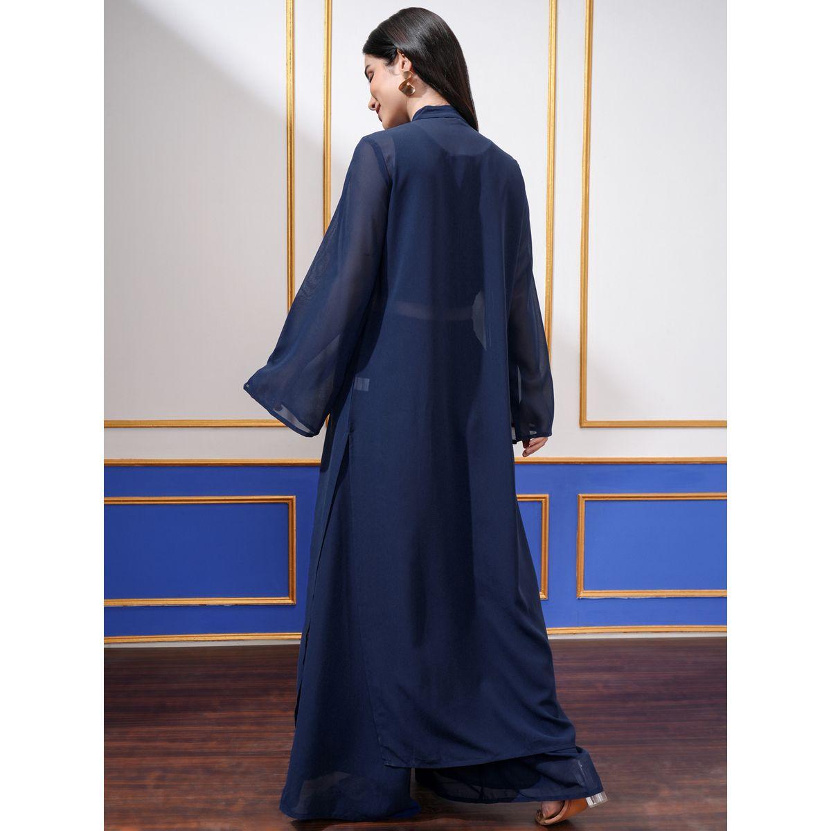 Vishudh X Styli Set of 3 - Embroidered Top, Palazzo and Shrug-women-clothing-coordsets-image-2