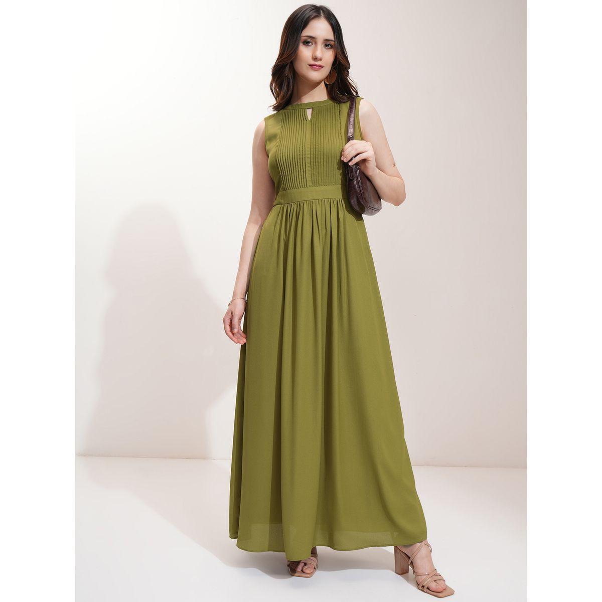 Tokyo Talkies X Styli Pintuck Panel Sleeveless A-Line Maxi Dress-women-clothing-dresses-image-2