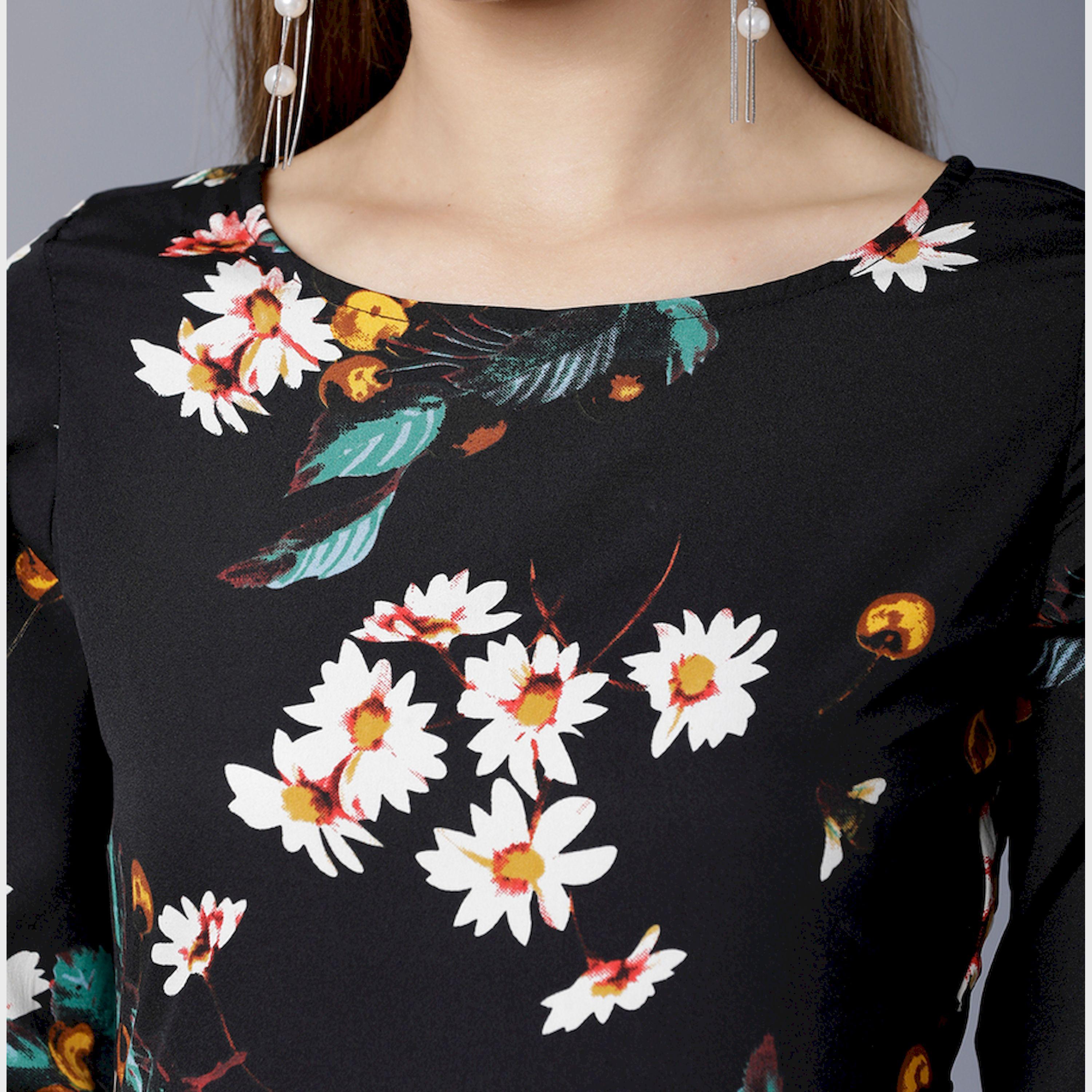 طوكيو توكيز - فستان ماكسي بياقة دائرية وطبعة زهور من-women-clothing-dresses-image-5