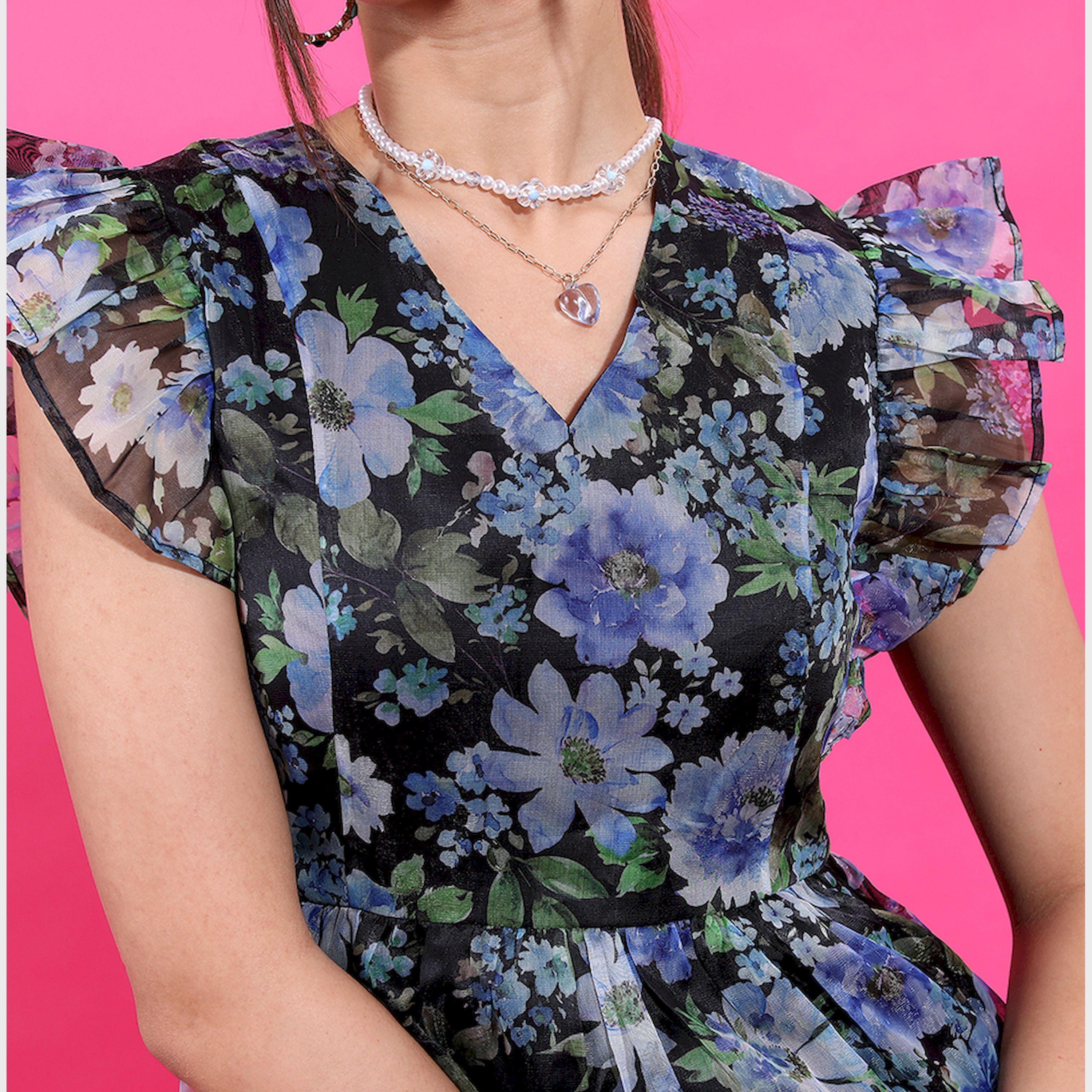 Tokyo Talkies X Styli All-Over Floral Print Frill Sleeve Mini Dress-women-clothing-dresses-image-6