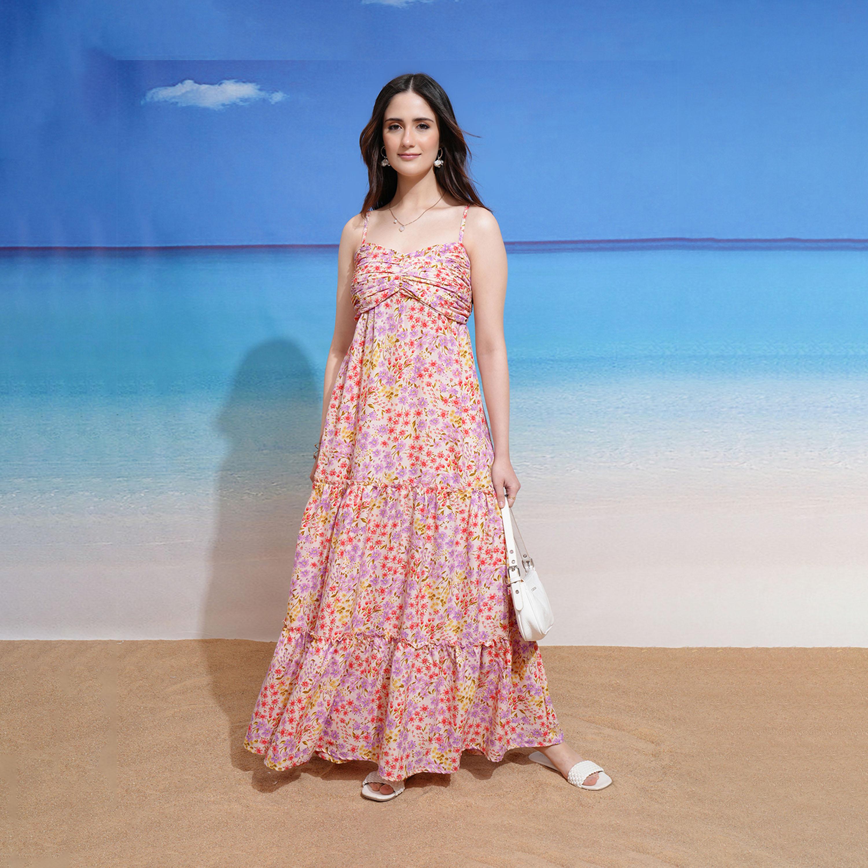 Tokyo Talkies X Styli All-Over Floral Print Strappy Tiered Maxi Dress-women-clothing-dresses-image-2