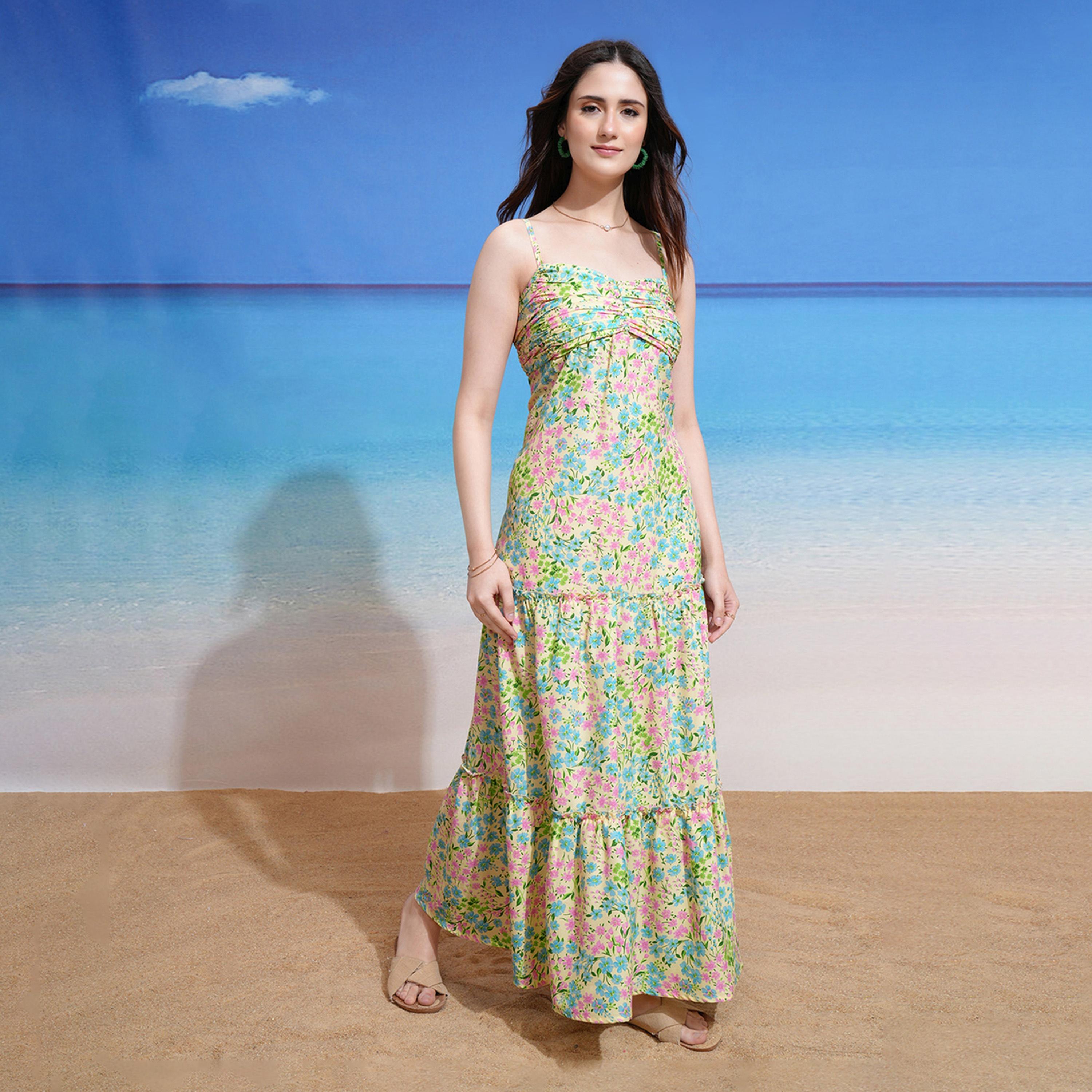 Tokyo Talkies X Styli All-Over Floral Print Strappy Tiered Maxi Dress-women-clothing-dresses-image-1