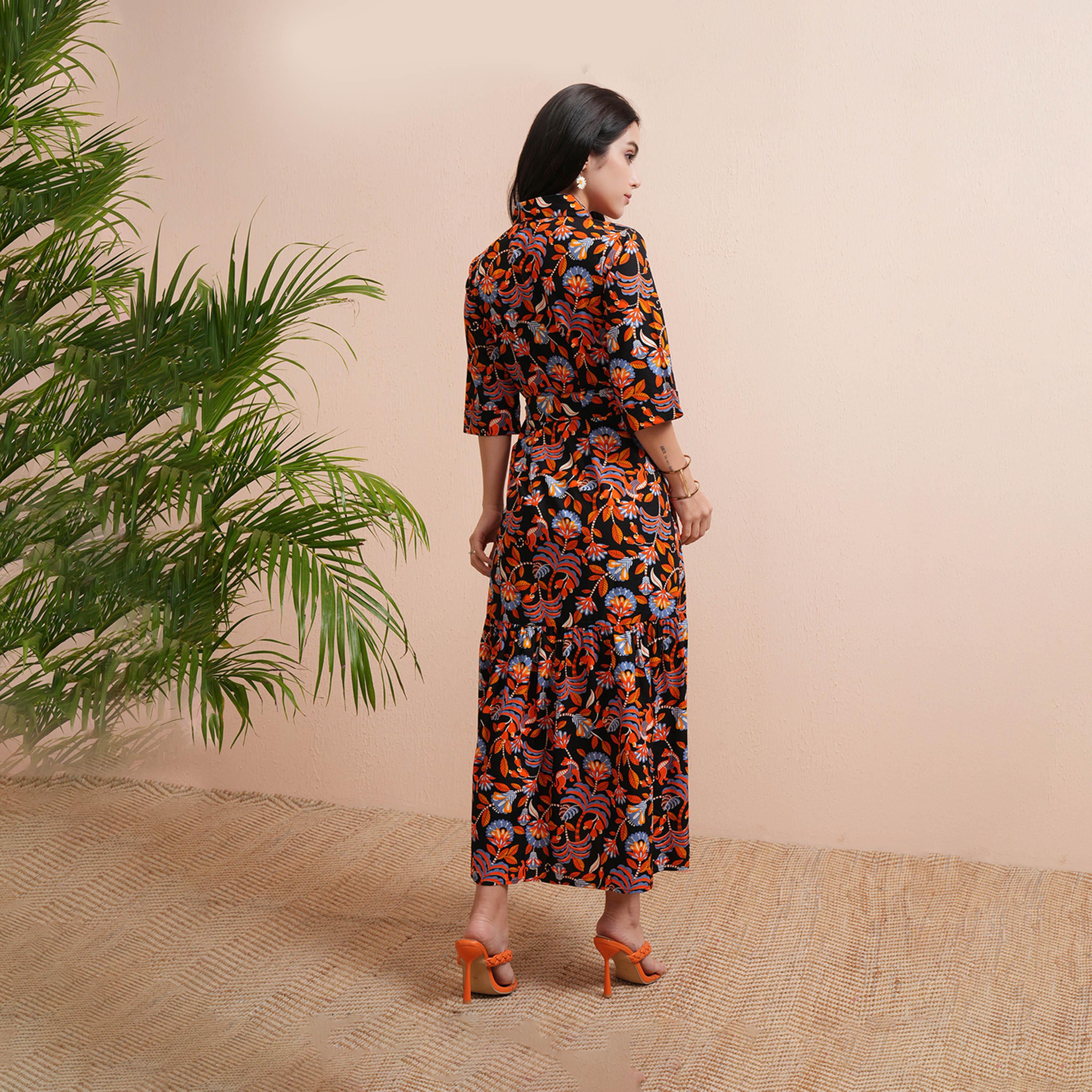 فيشود ستايلي - فستان ماكسي متعدد الطبقات بطبعة زهور-women-clothing-dresses-image-4
