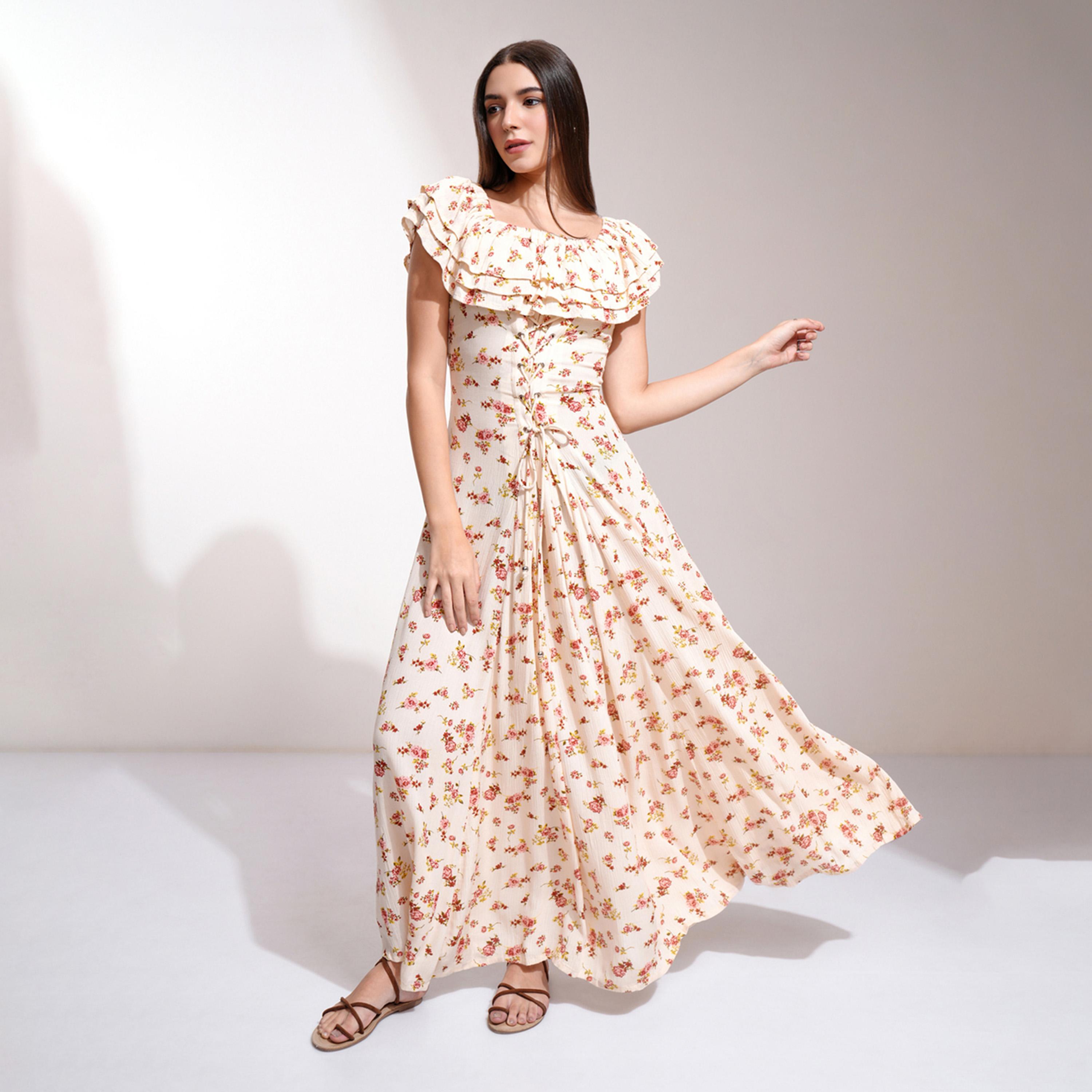 فيشود ستايلي - فستان ماكسي متعدد الطبقات بطبعة زهور-women-clothing-dresses-image-1